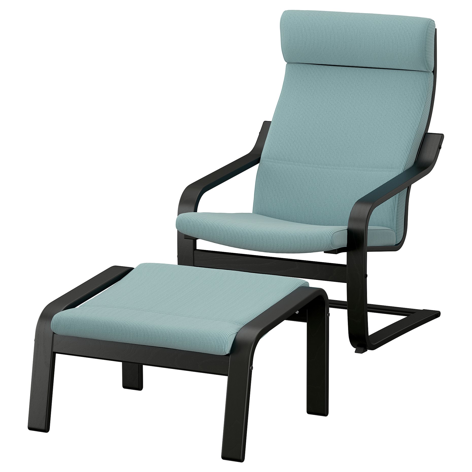 POÄNG, armchair and footstool, 896.256.93