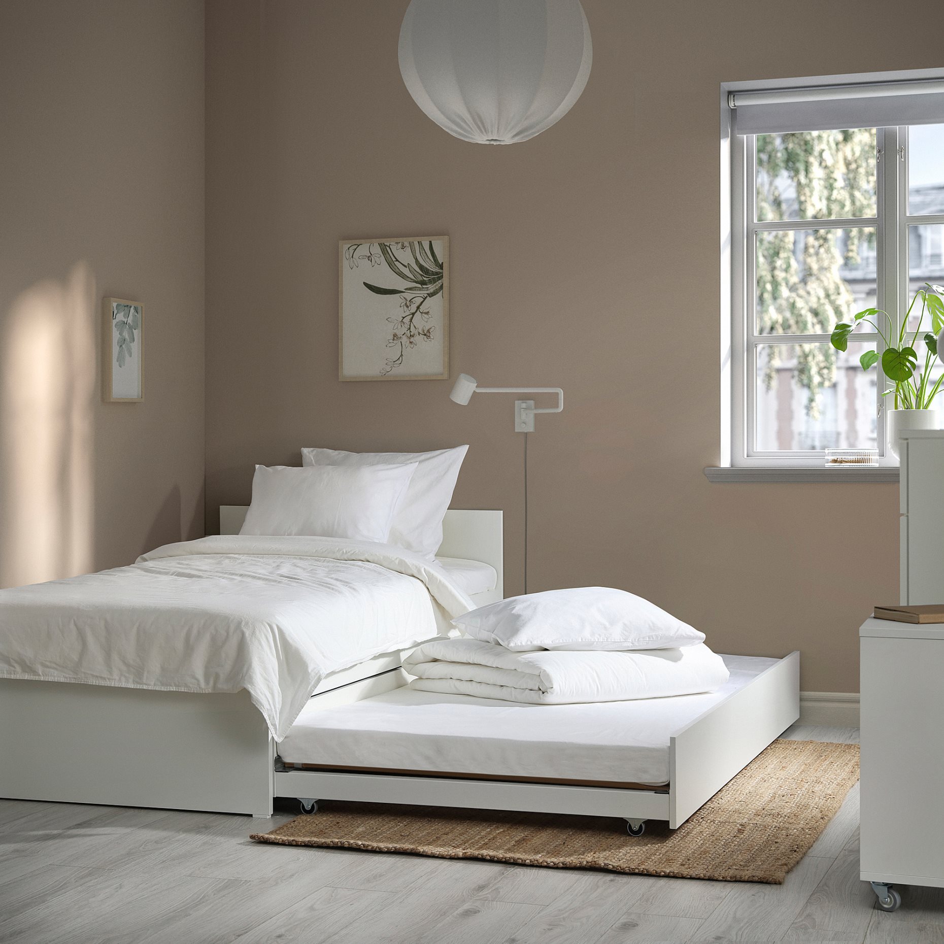 VIHALS, bed frame with 1 trundle bed, 90x200 cm/80x200 cm, 896.347.58