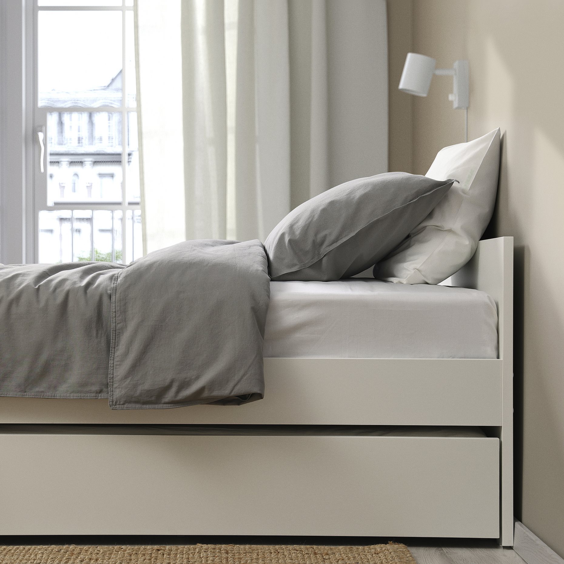 VIHALS, bed frame with 1 trundle bed, 90x200 cm/80x200 cm, 896.347.58