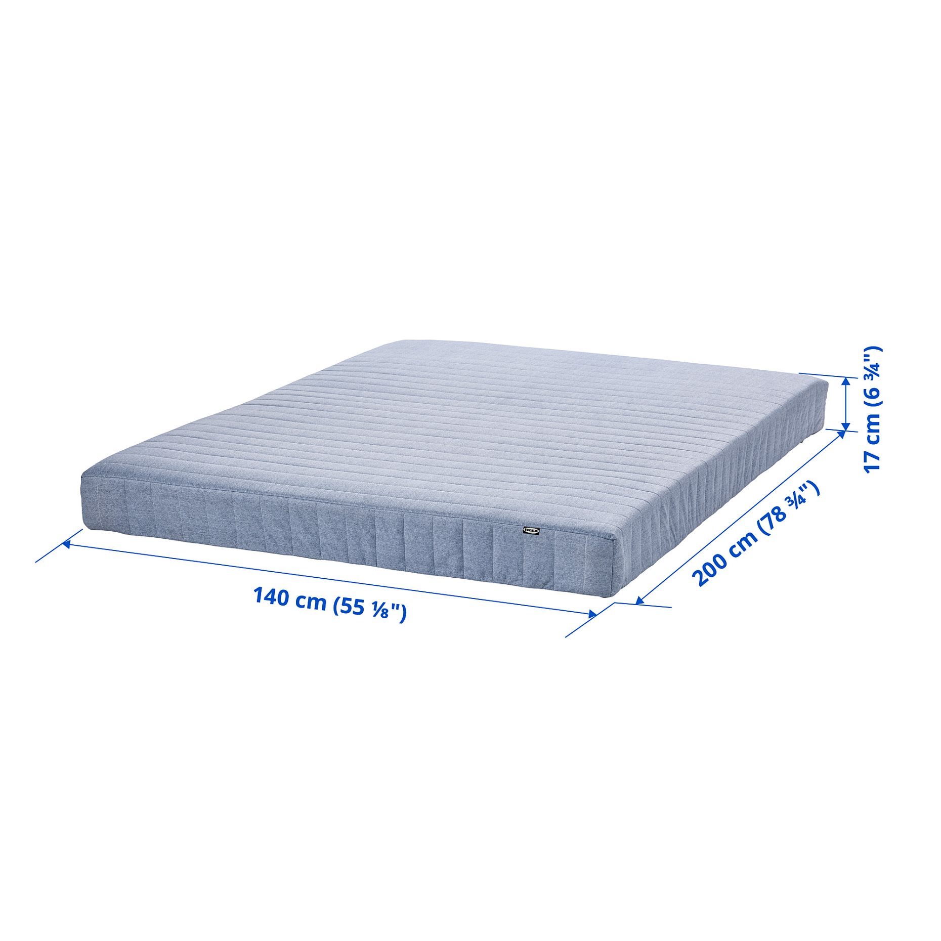 VADSÖ, sprung mattress extra firm, 140x200 cm, 904.535.82