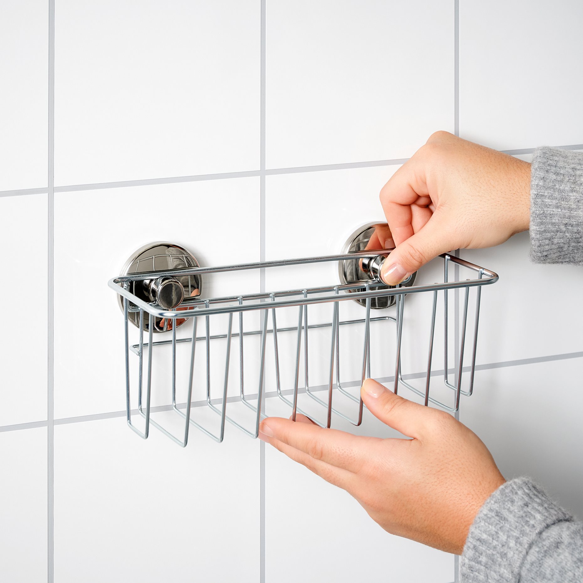 KROKFJORDEN, basket with suction cup, 24x11 cm, 904.540.01
