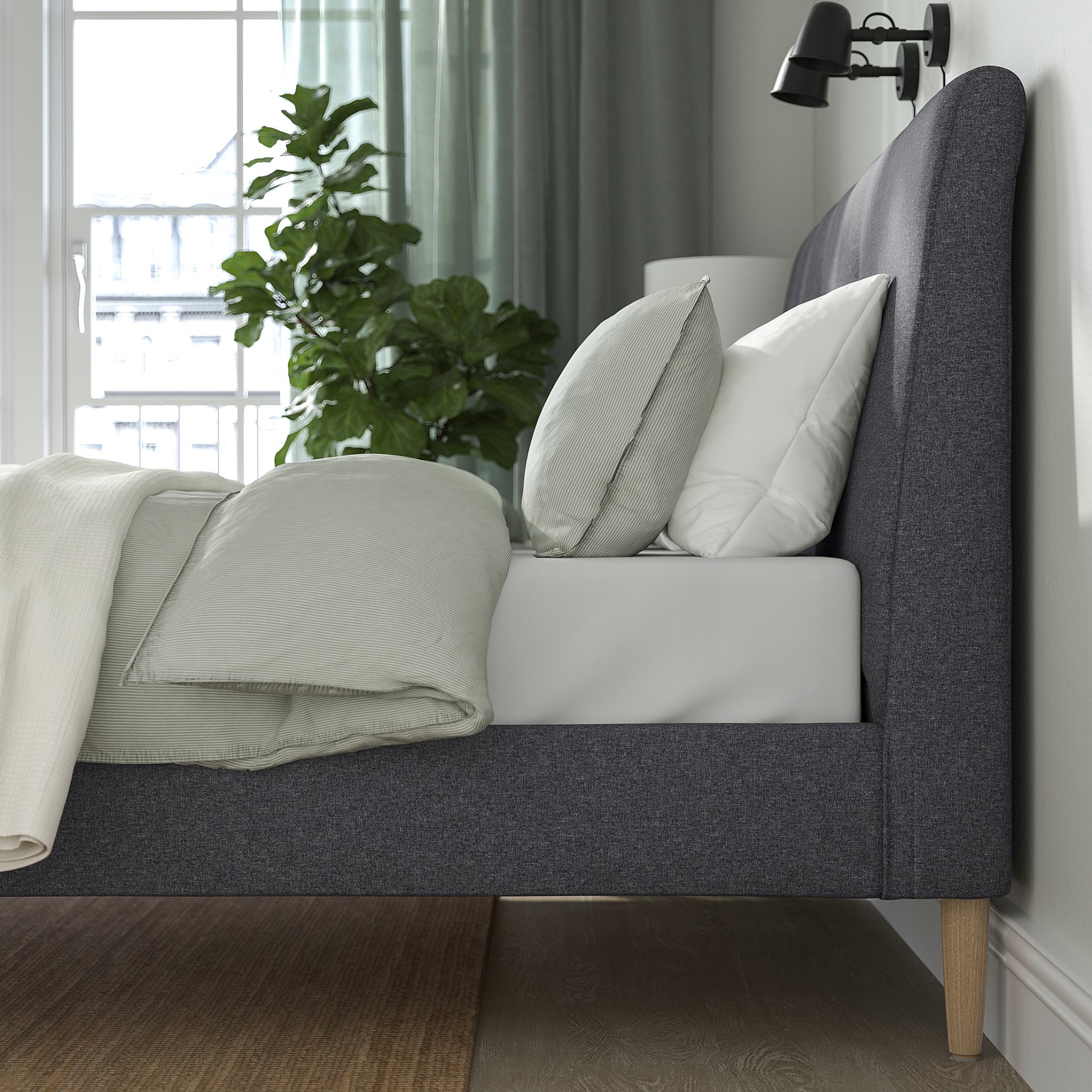IDANÄS, upholstered bed, 180x200 cm, 904.589.47
