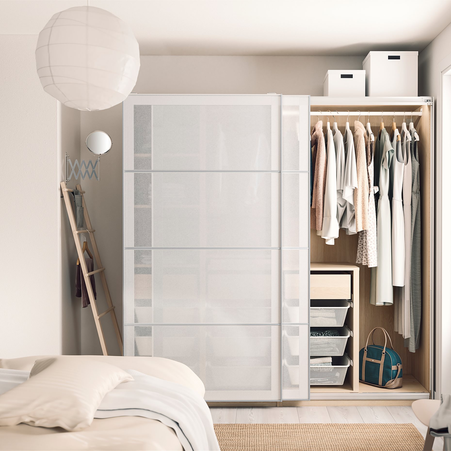 SVARTISDAL, 4 panels for sliding door frame, 75x201 cm, 904.735.75