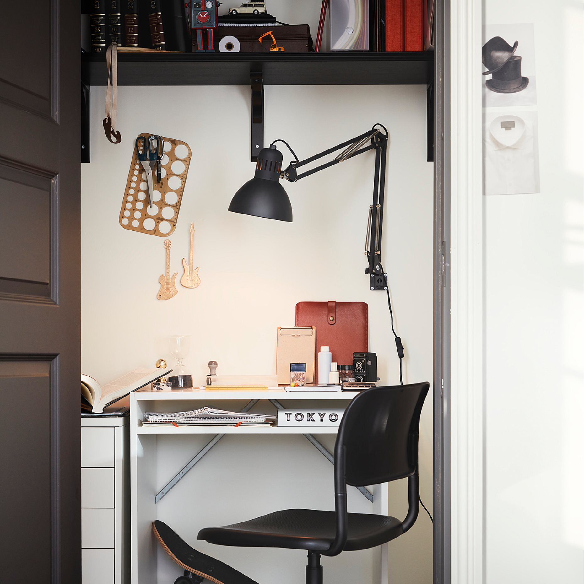 TORALD, desk with shelf unit, 65x40 cm, 904.939.55