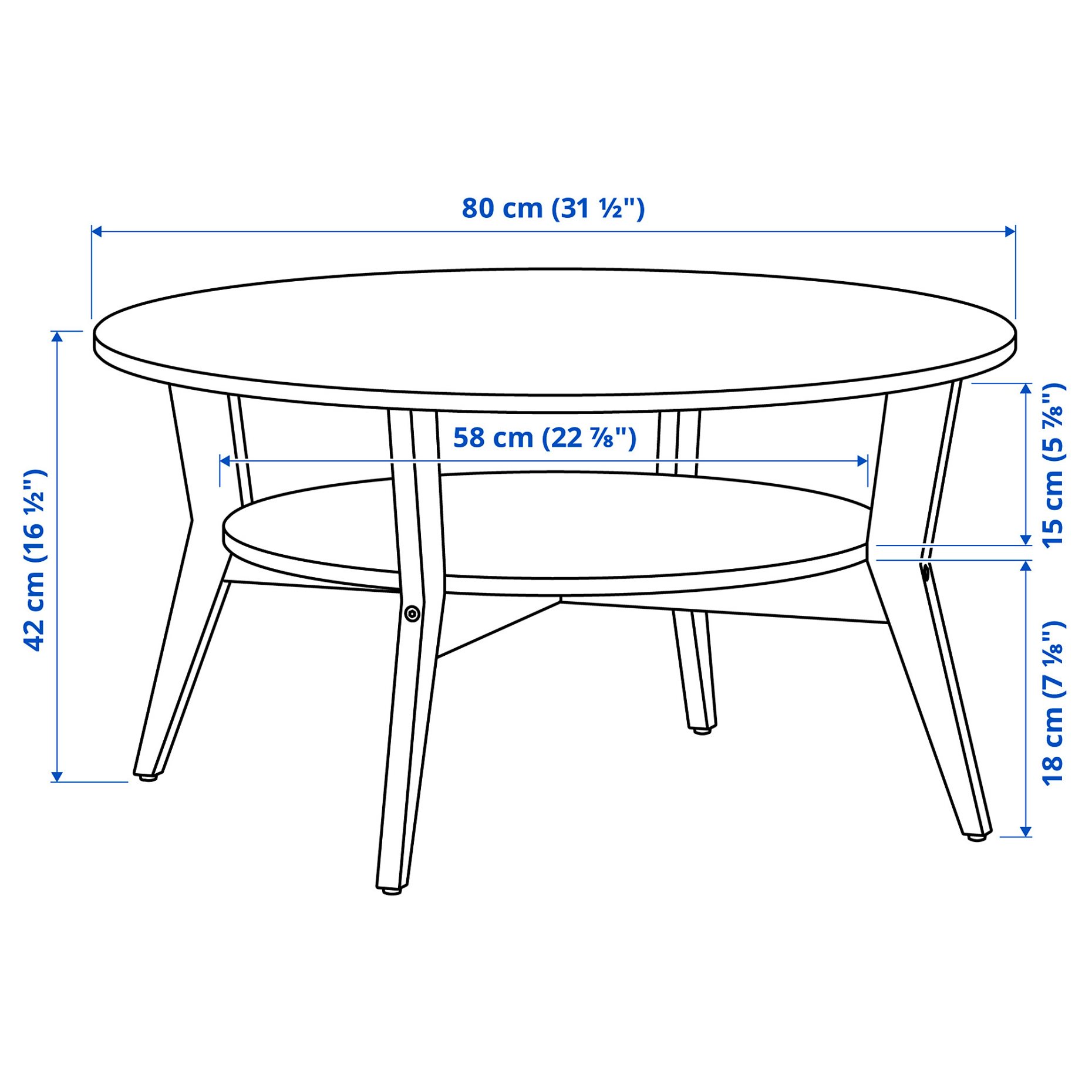 JAKOBSFORS, coffee table, 80 cm, 905.001.21