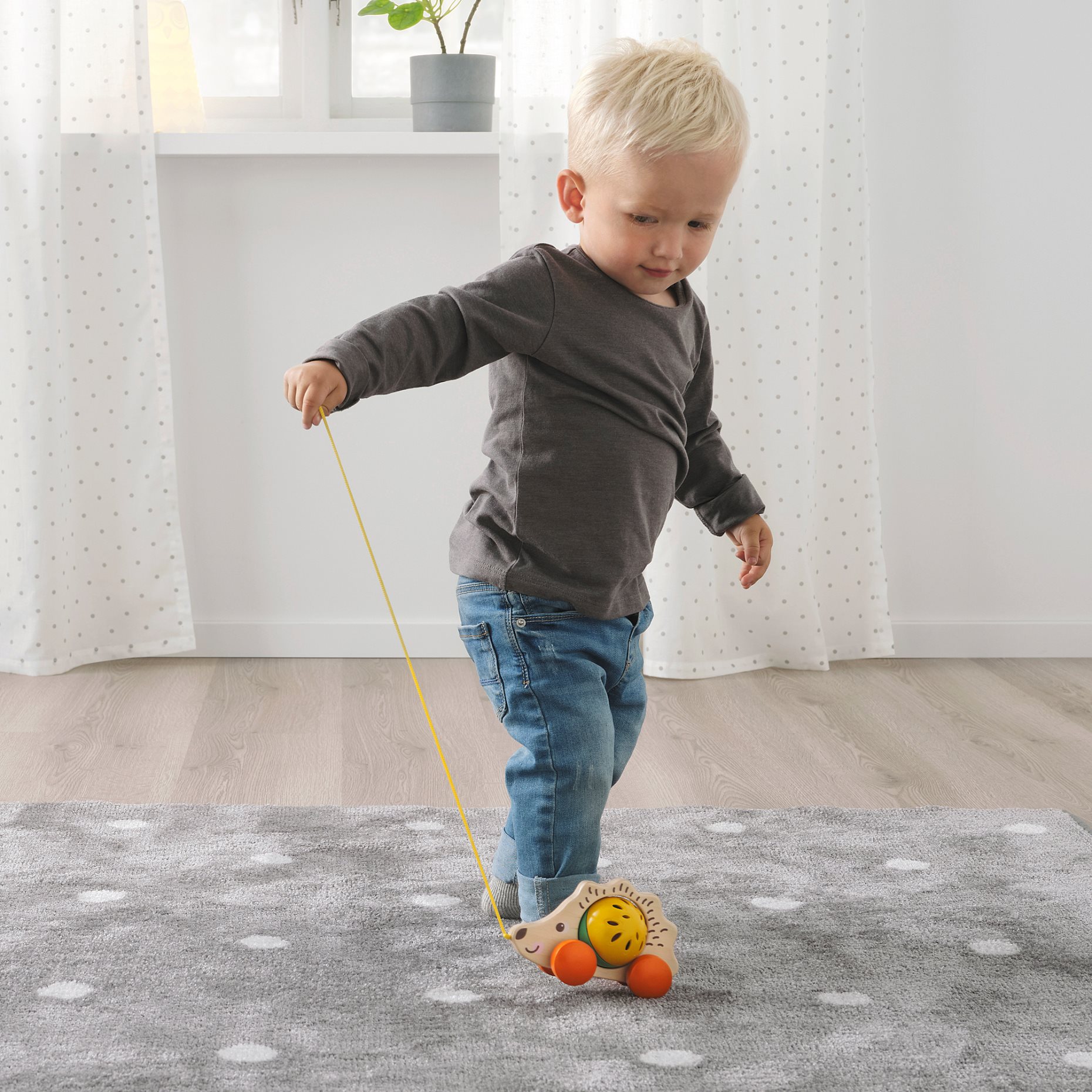 UPPSTÅ, pull toy/hedgehog, 905.046.66