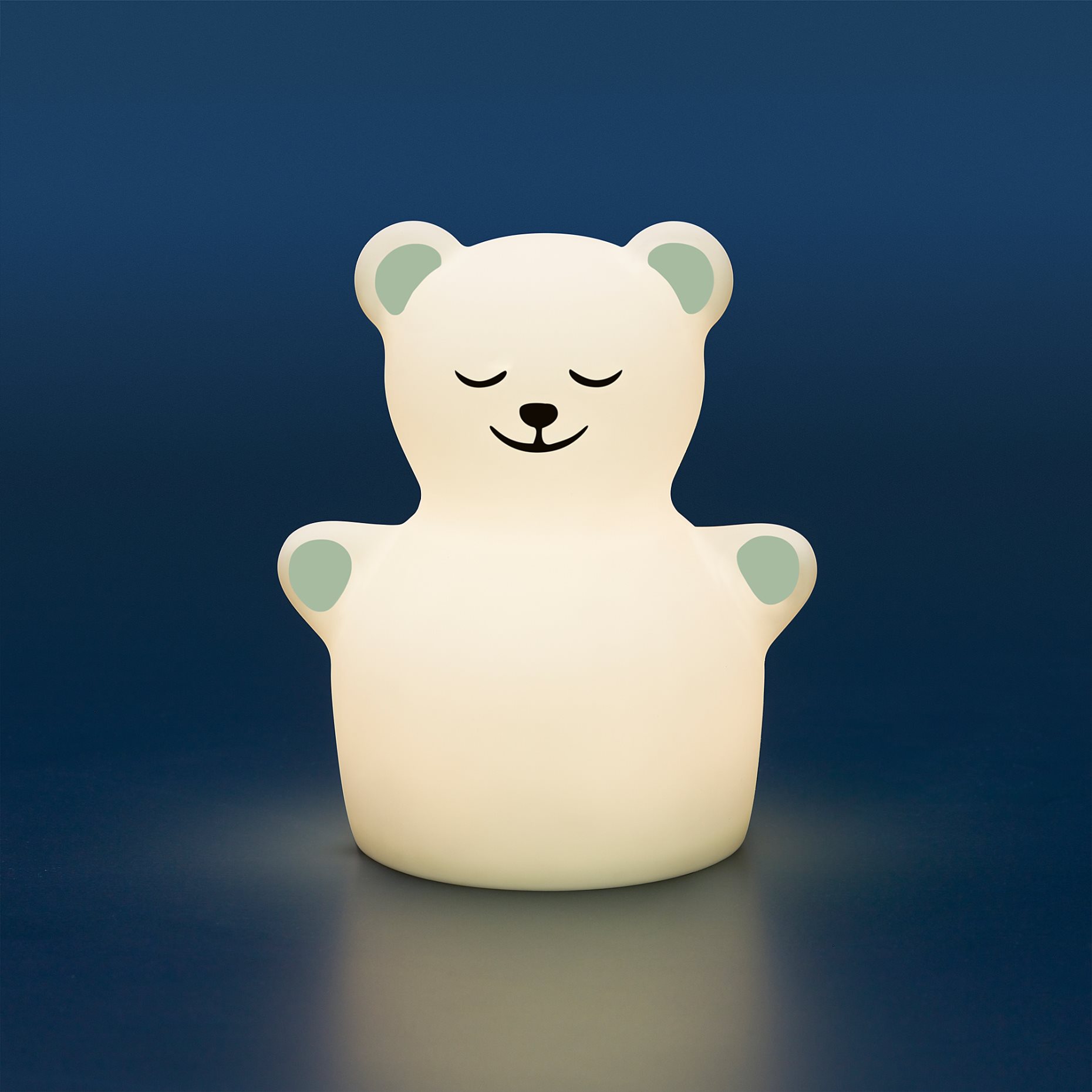 TÖVÄDER, night light with built-in LED light source/bear/battery-operated, 905.169.14