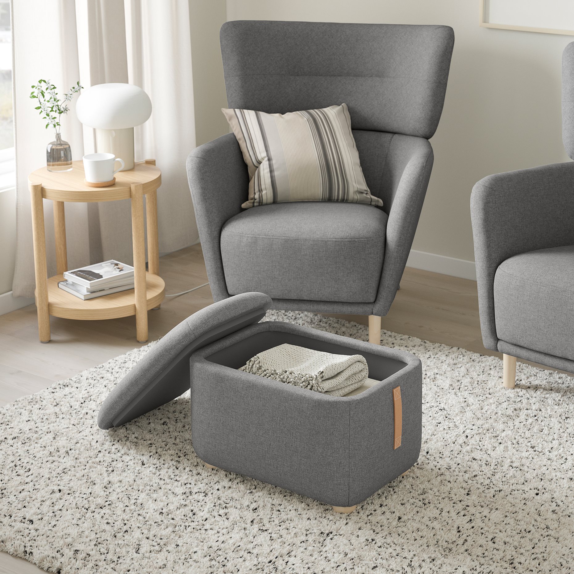 OSKARSHAMN, footstool with storage, 905.236.17