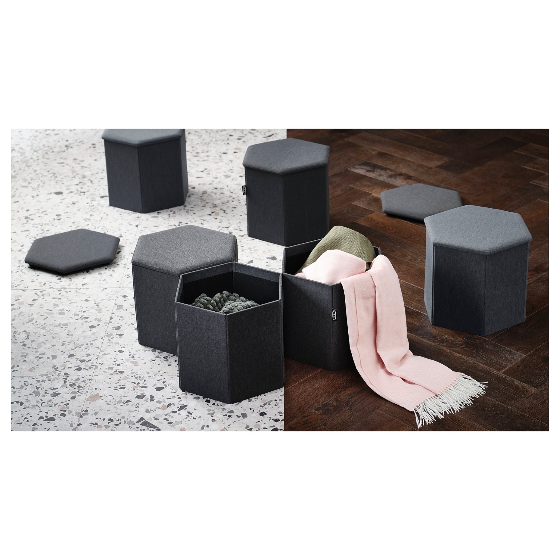 KJUGE, pouffe with storage, 905.319.00