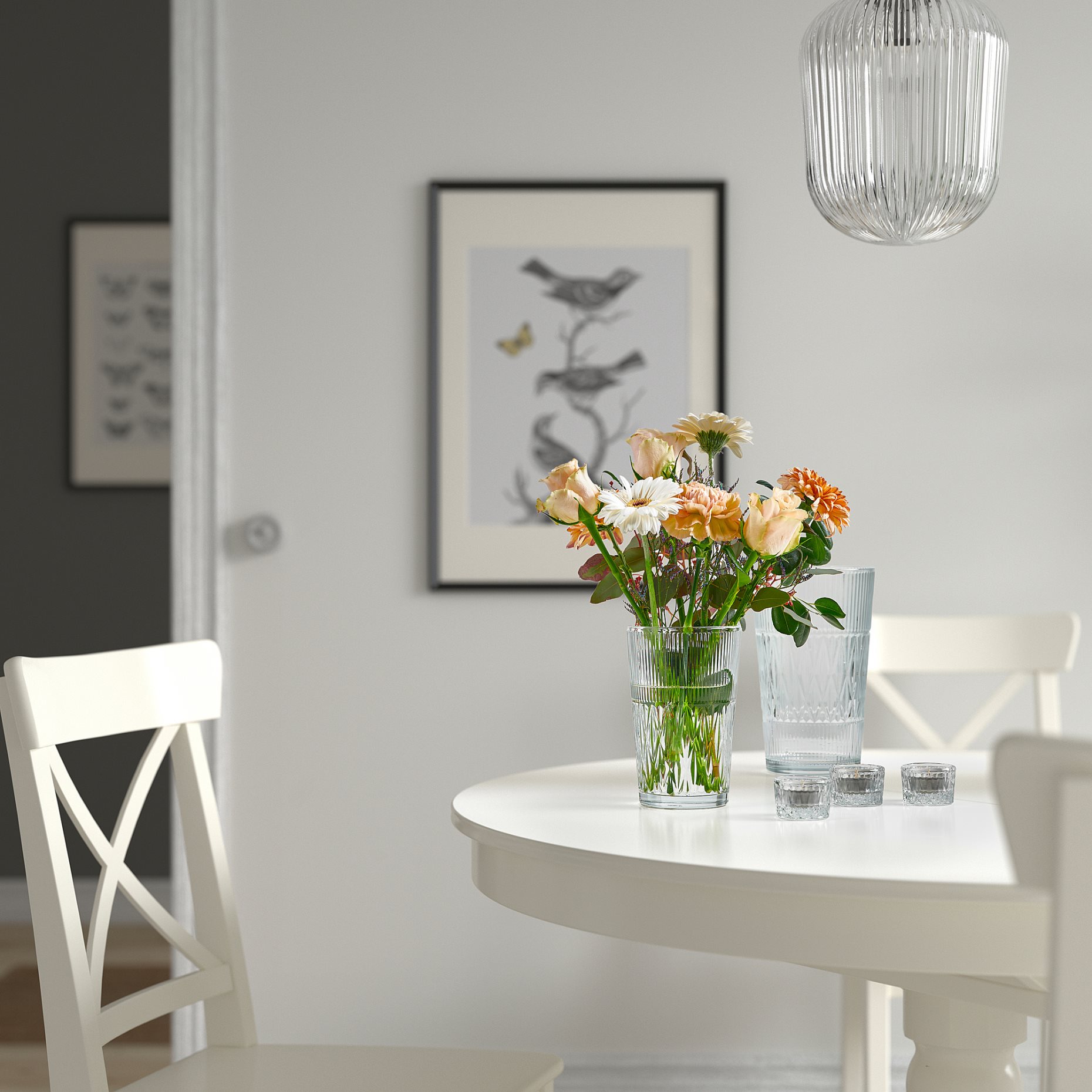 SMÄLLSPIREA, βάζο/γυαλί/με σχέδια, 17 cm, 905.421.78