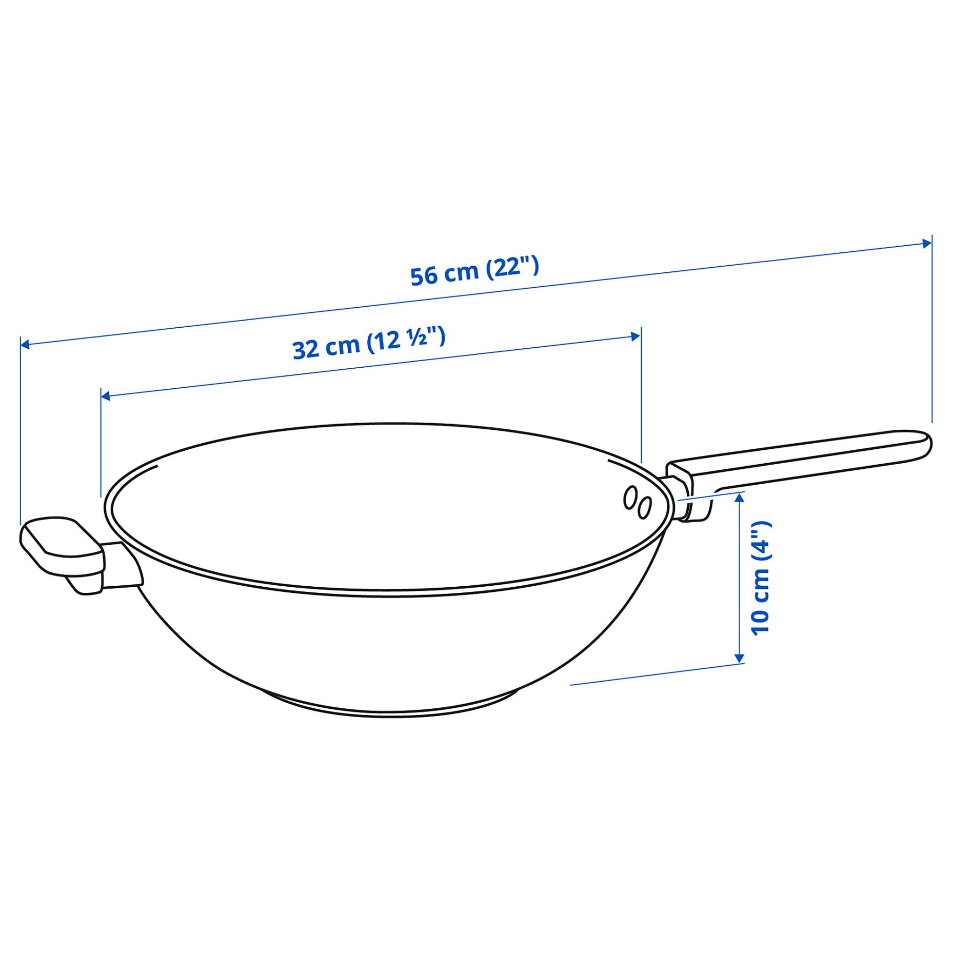 MIDDAGSMAT, wok/non-stick coating, 32 cm, 905.452.28