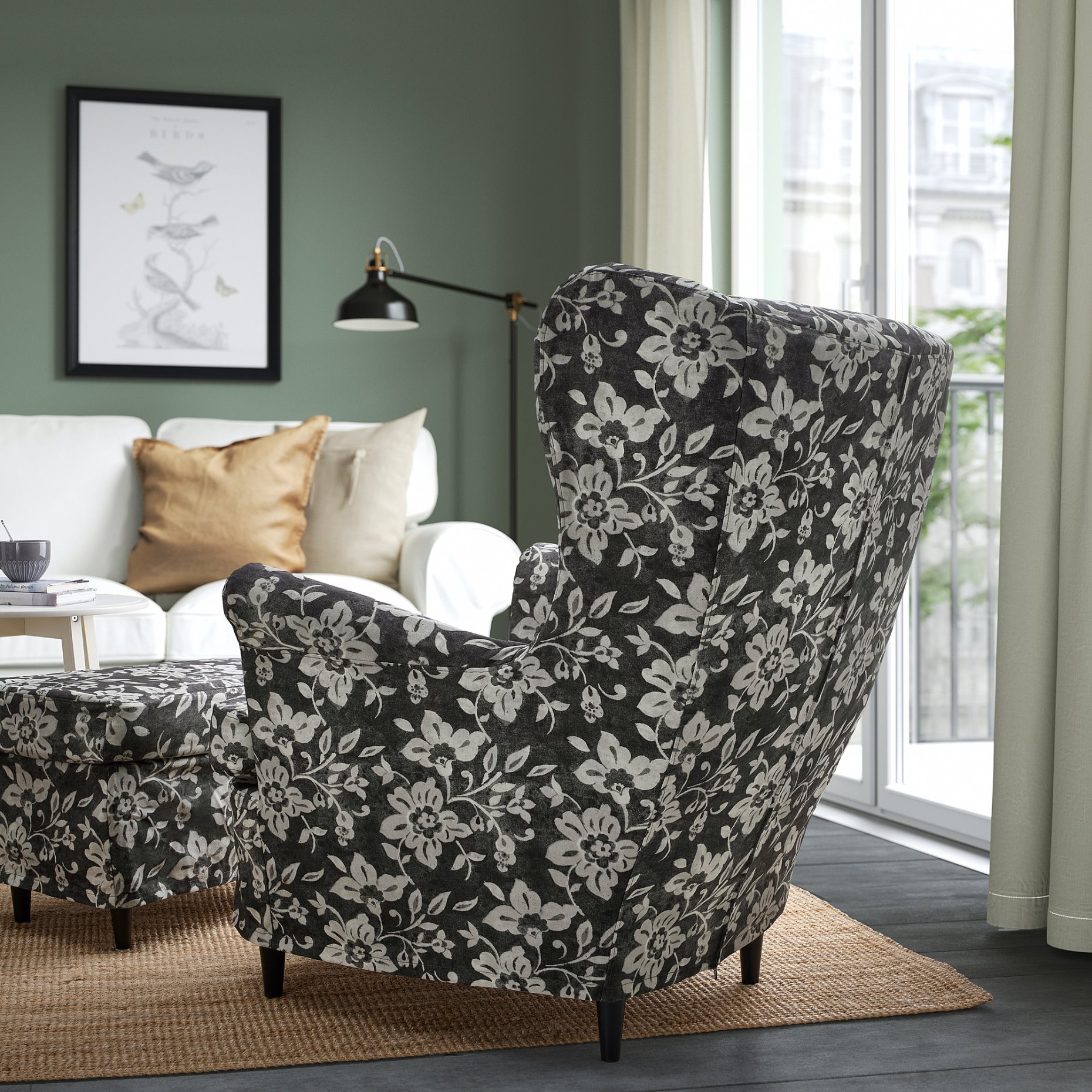 STRANDMON, slipcover for footstool, 905.466.09