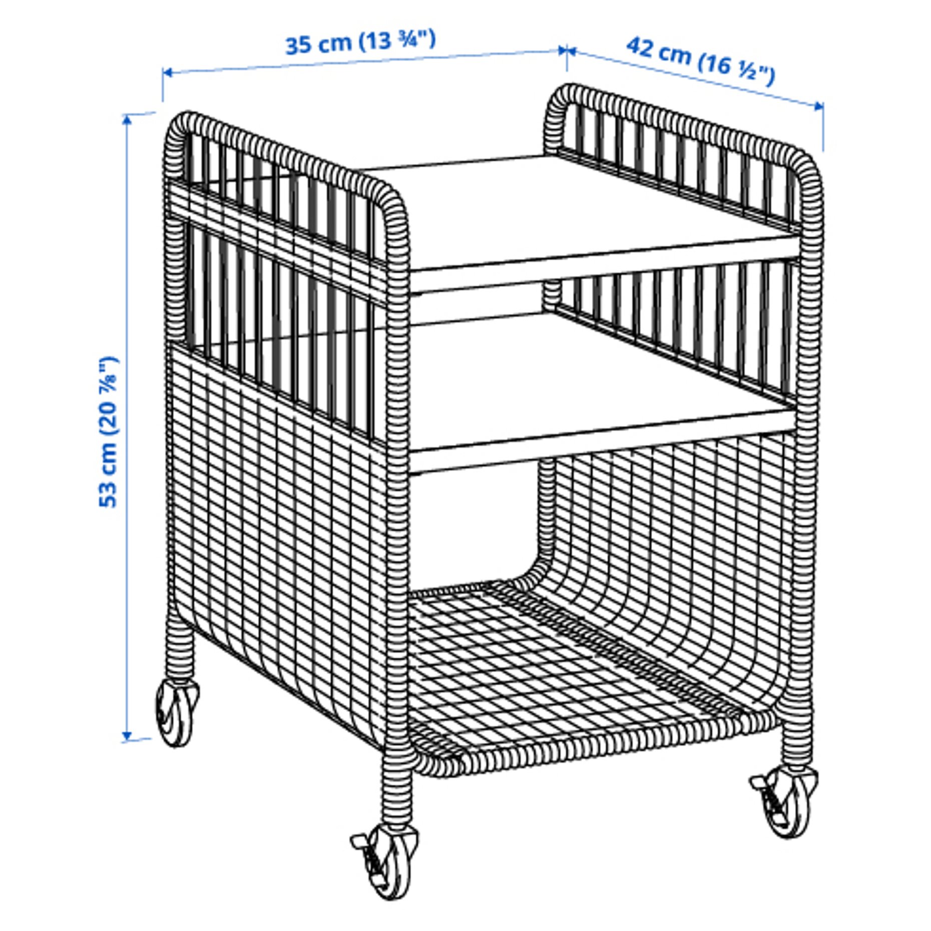 FRYKSAS, storage unit on castors, 37x53 cm, 905.741.74