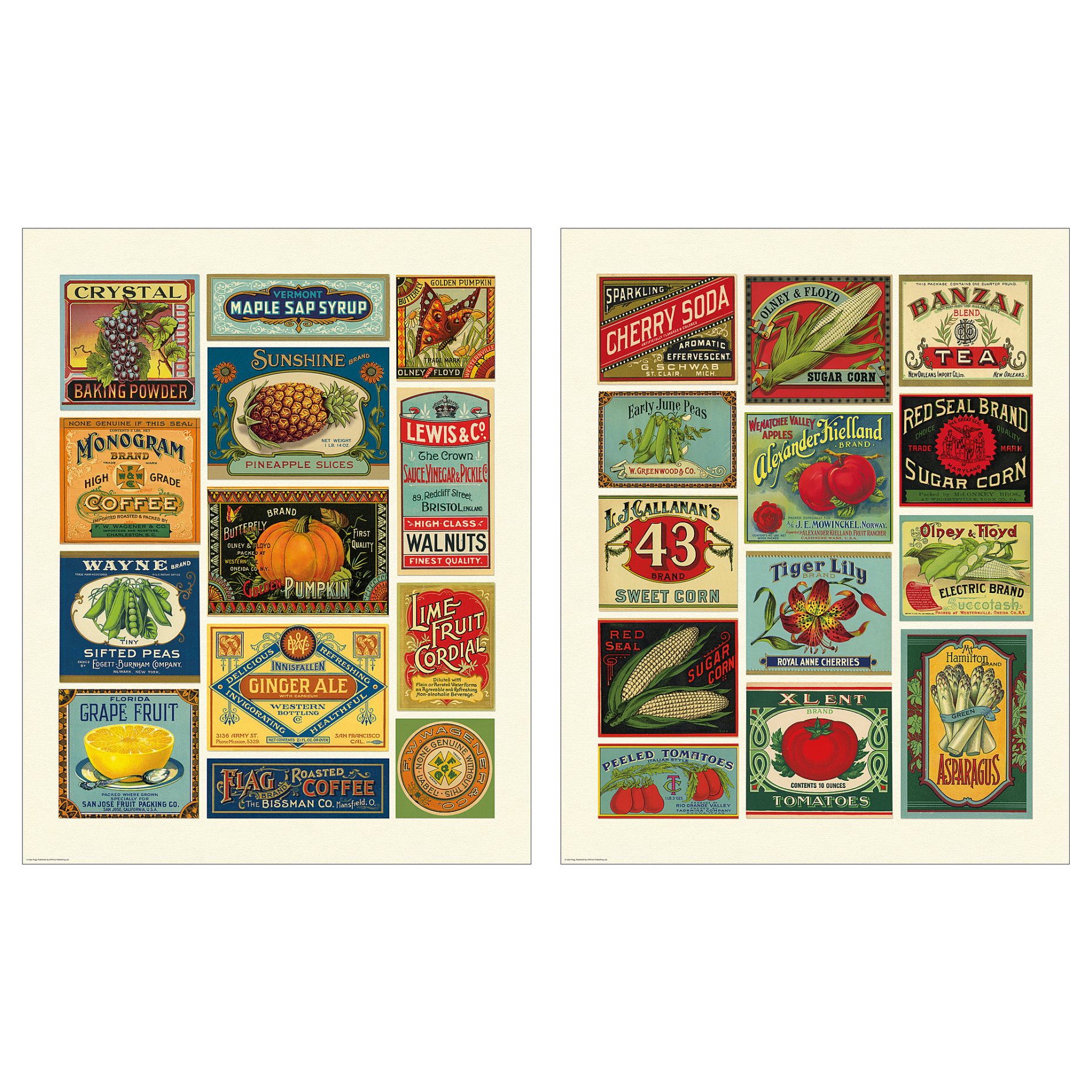 BILD, poster/Vintage food labels collage, 40x50 cm, 905.788.84