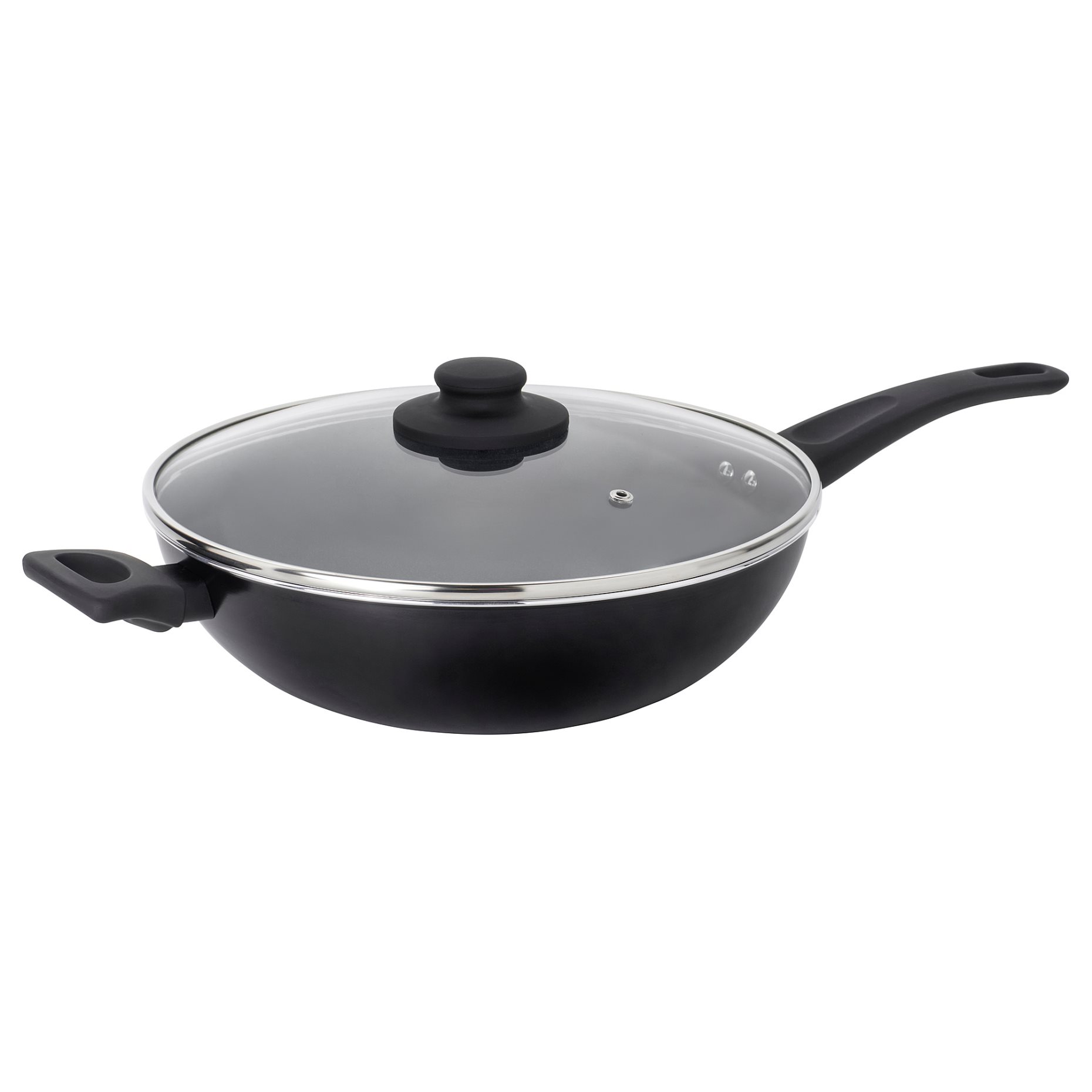 HEMLAGAD, wok with lid non-stick coating, 28 cm, 905.809.19