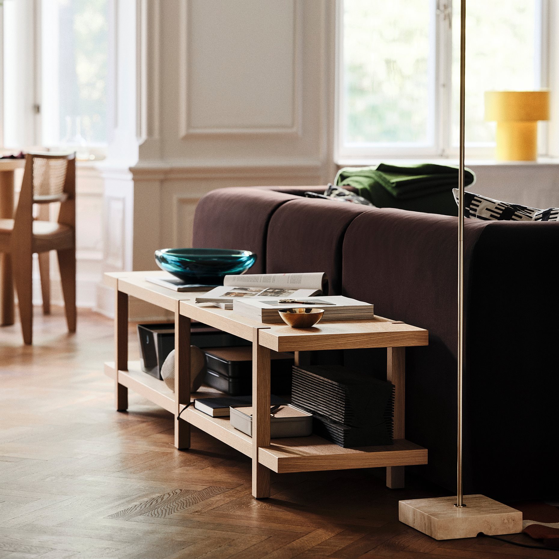 STOCKHOLM 2025, shelving unit/bench, 180x41x44 cm, 905.865.15