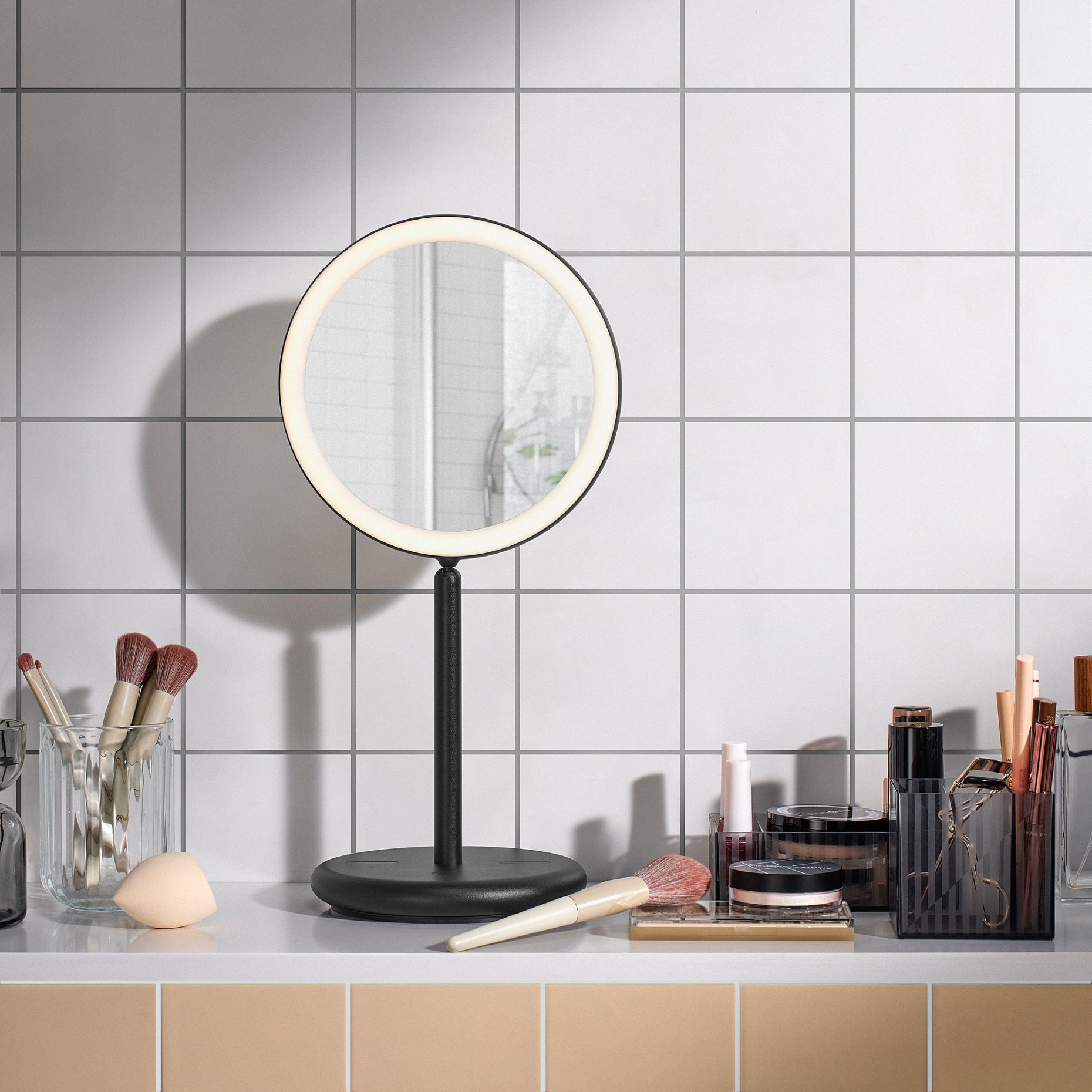 EKFÄNN, table mirror with integrated lighting, 905.918.52