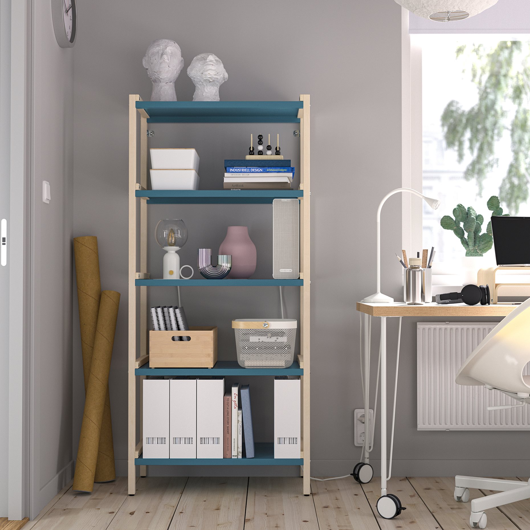 EKENABBEN, open shelving unit, 70x34x154 cm, 905.963.93