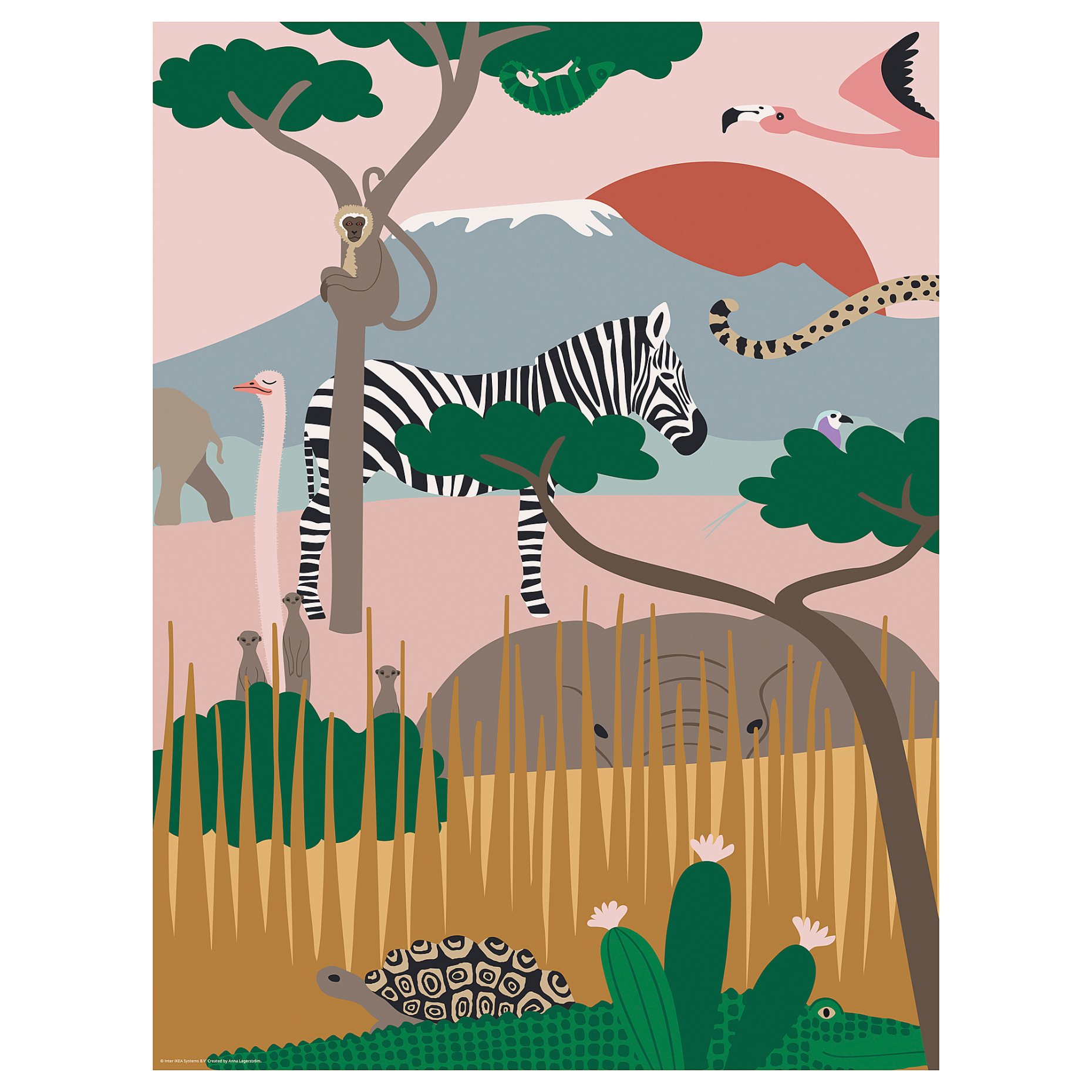 SANDLÖPARE, πόστερ/κρυμμένοι στη σαβάνα, 30x40 cm, 906.019.07