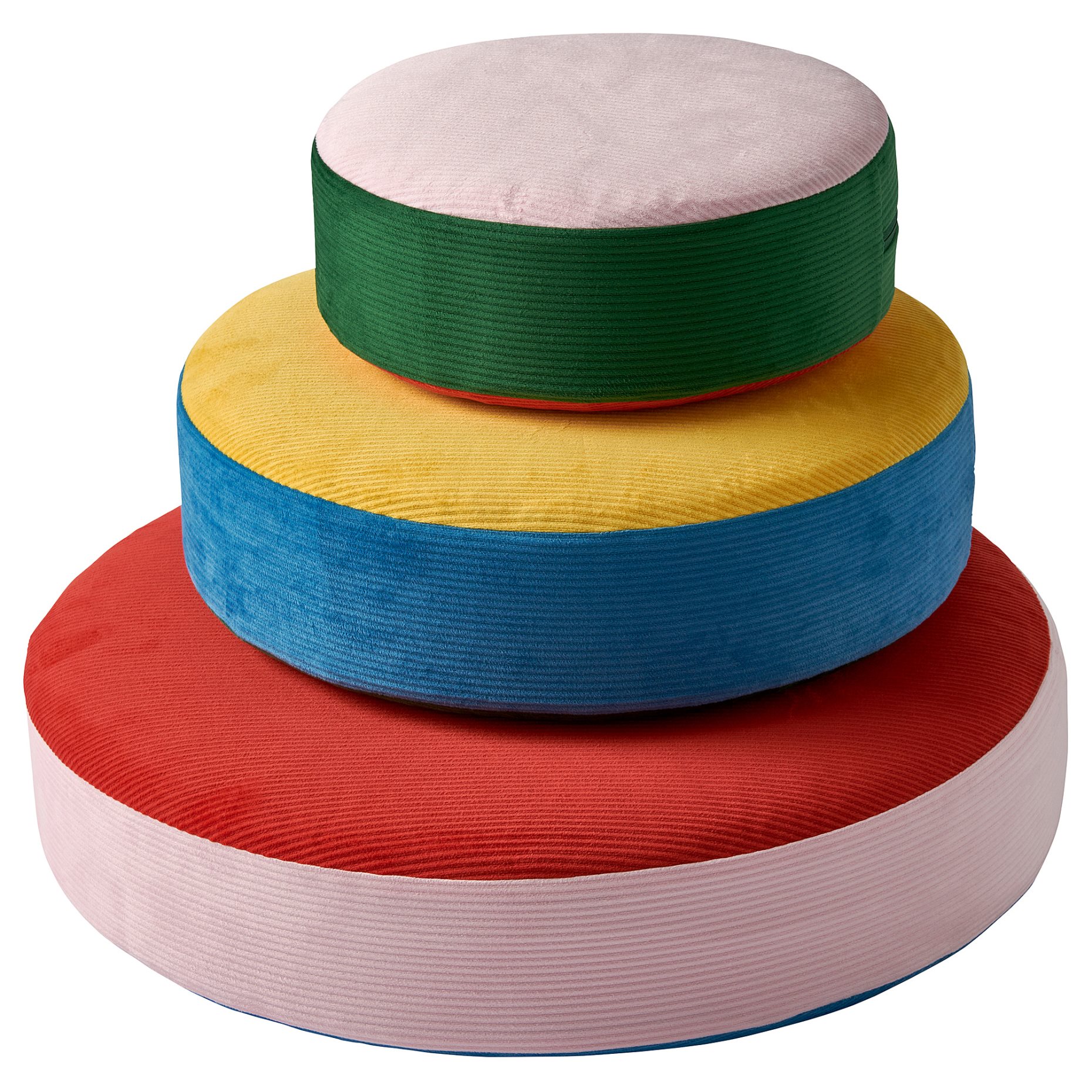 GREJSIMOJS, floor cushion stackable, set of 3, 906.020.11