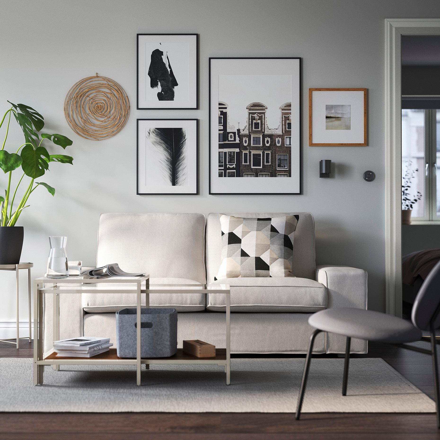 VITTSJÖ, nest of tables/set of 2, 90x50 cm, 906.043.50