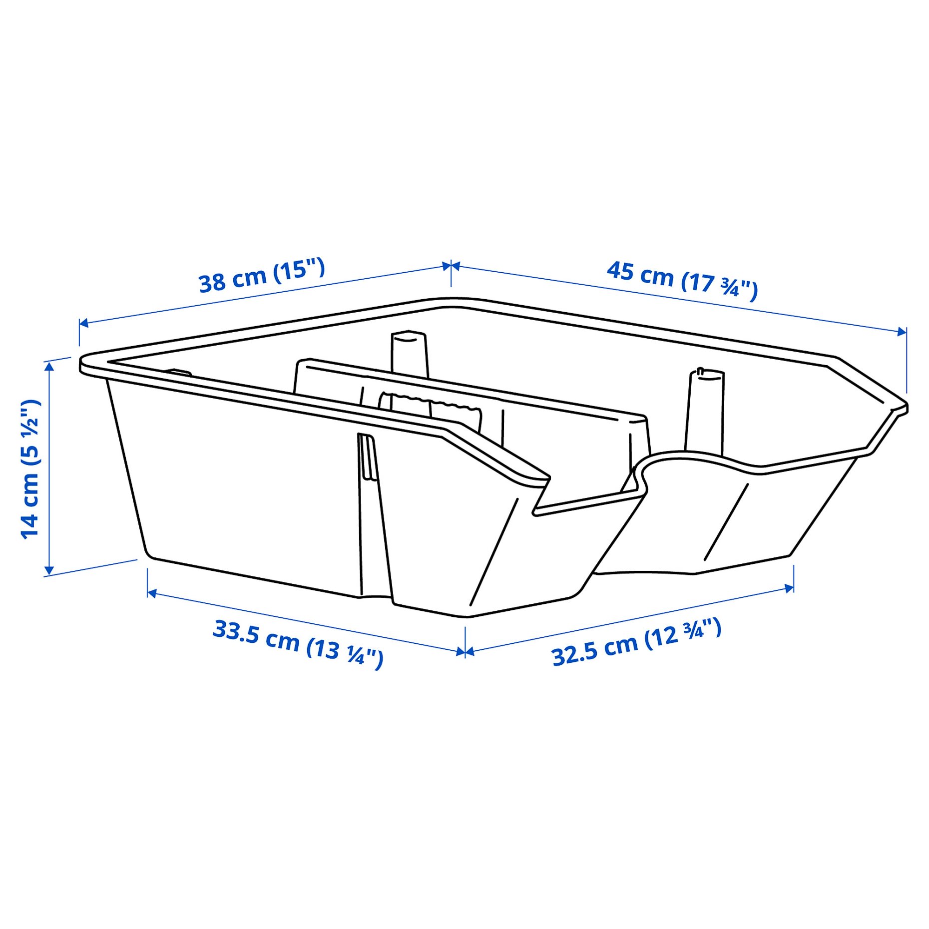 SORTERA, insert with compartments, 38x45x14 cm, 906.070.99