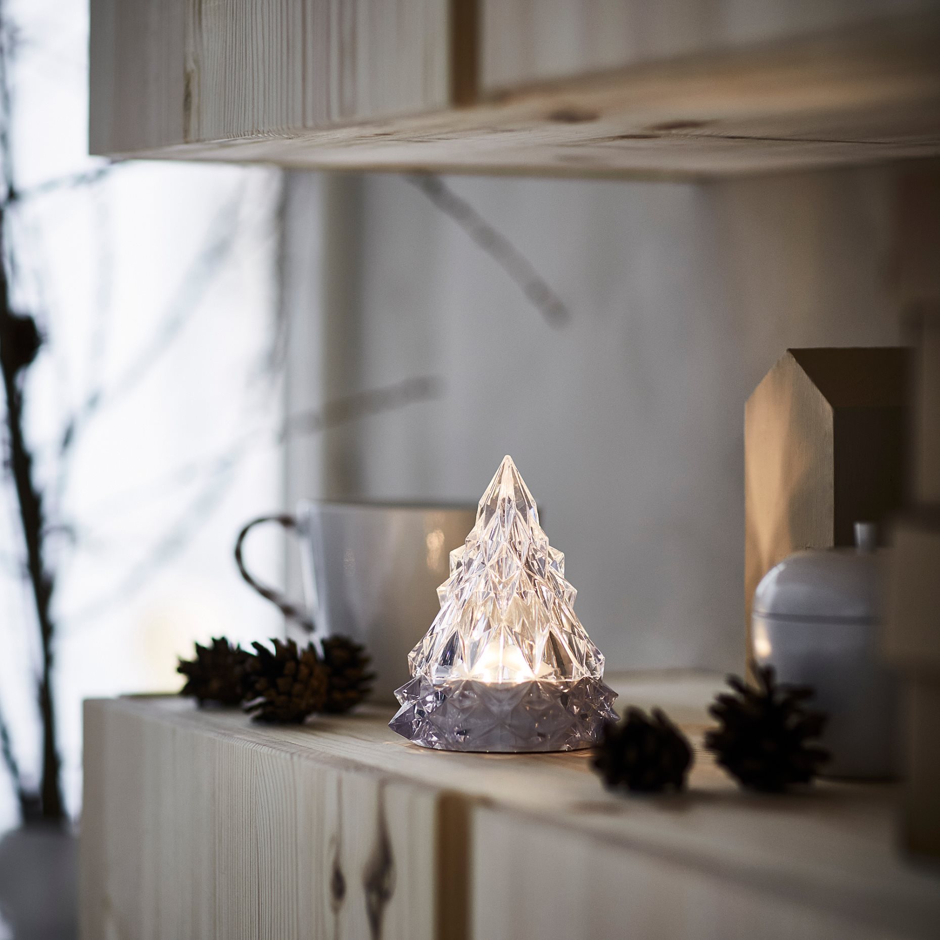 VINTERFINT, decoration with built in LED light source/battery-operated, 11 cm, 906.085.79