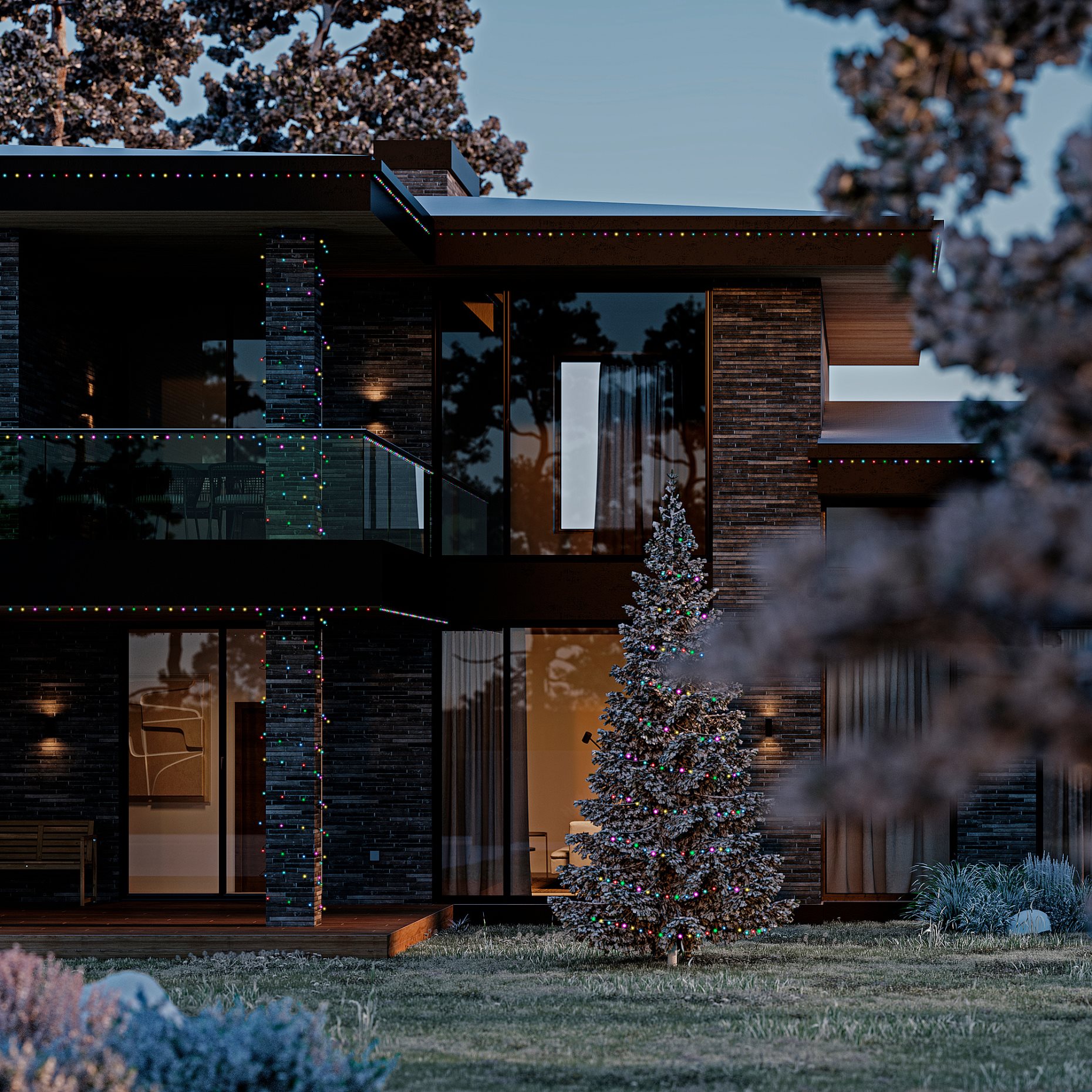 GETKÅL, γιρλάντα φωτισμού με ενσωματωμένο φωτισμό LED/ρυθμιζόμενο χρώμα/εξωτερικού χώρου, 24.8 m, 906.093.24