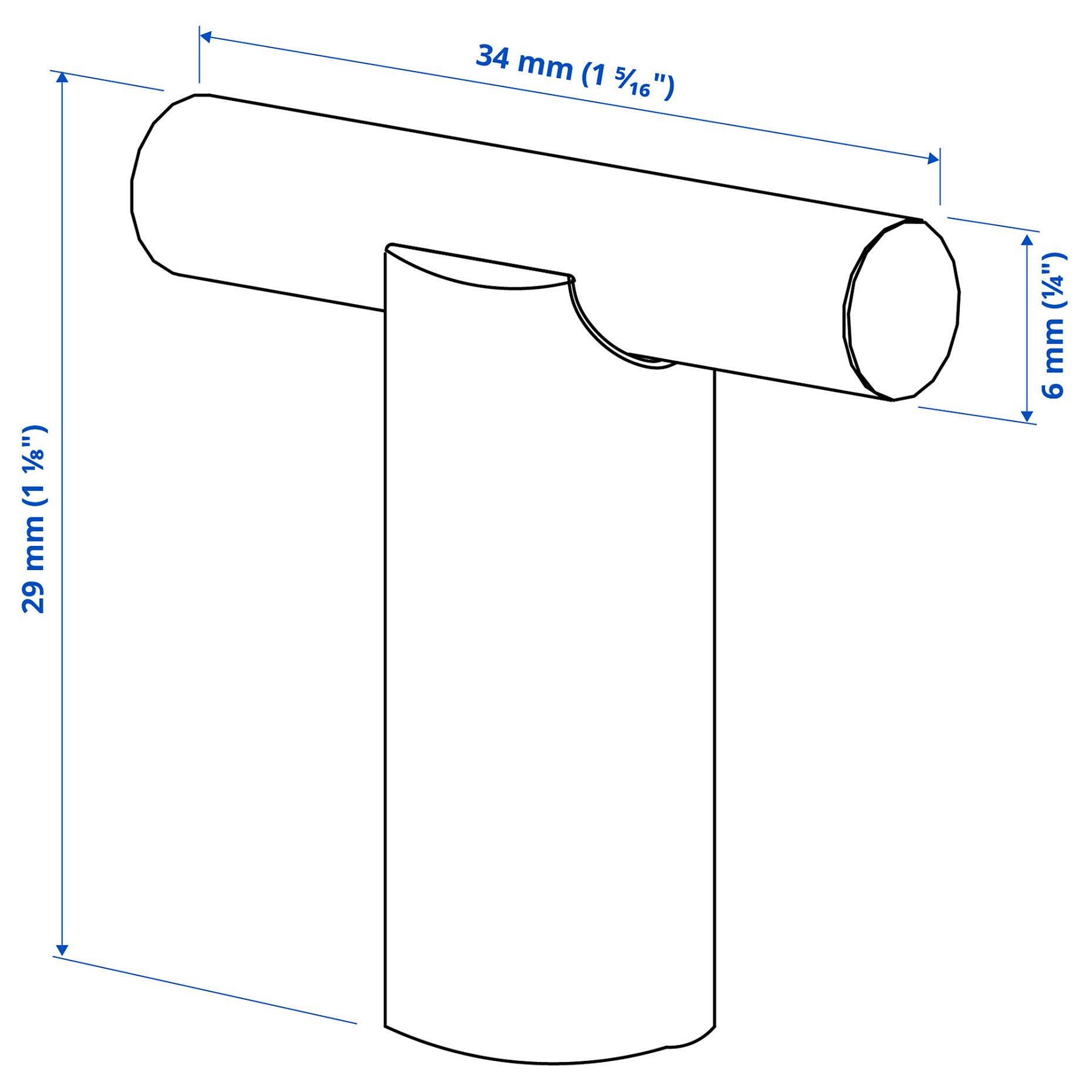 STJÄRNHOV, knob 2 pack, 34 mm, 906.096.25