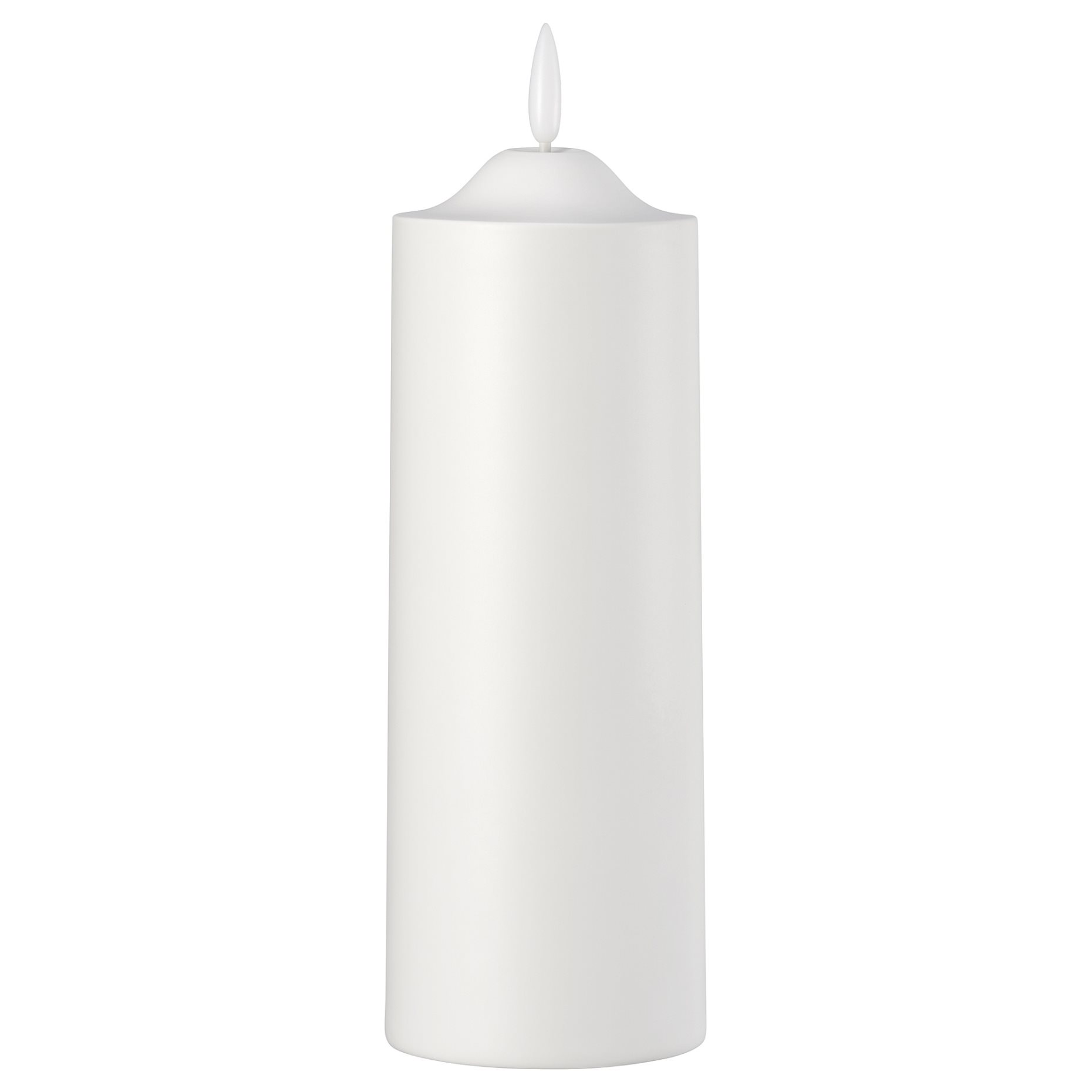 SMÅLOM, pillar candle with built in LED light source/battery-operated , 19 cm, 906.115.91