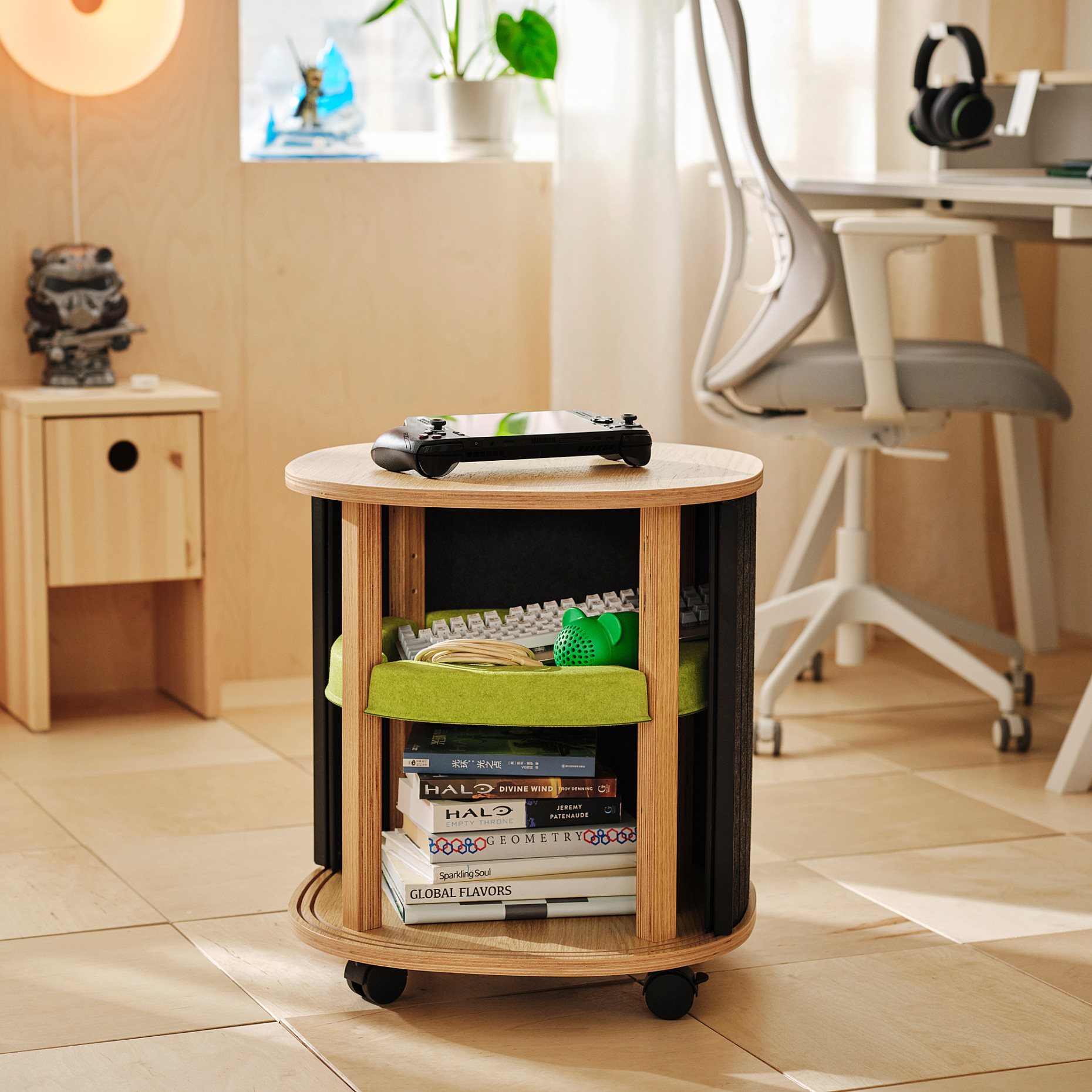 YXSTABY, βοηθητικό τραπέζι gaming με ροδάκια, 906.200.05