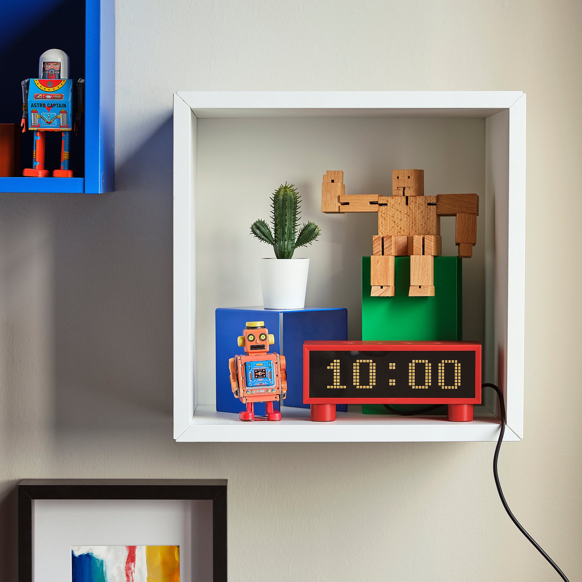 KORTLINJE, alarm clock with hygro-thermometer, 18x6x7 cm, 906.204.68