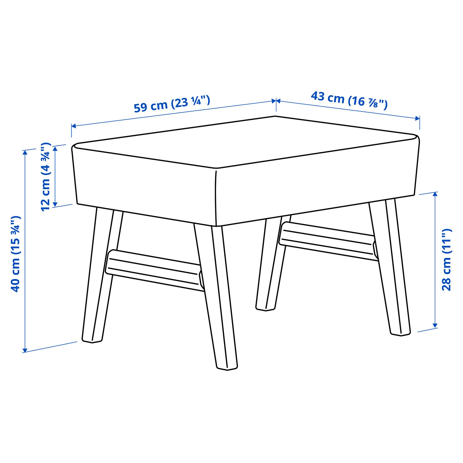 EKENÄSET, footstool, 906.244.28