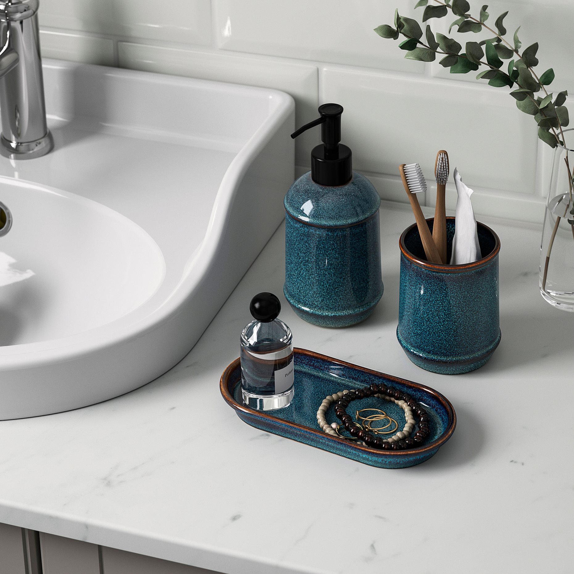 TVÅLSJÖN, 3-piece bathroom set, 906.376.09
