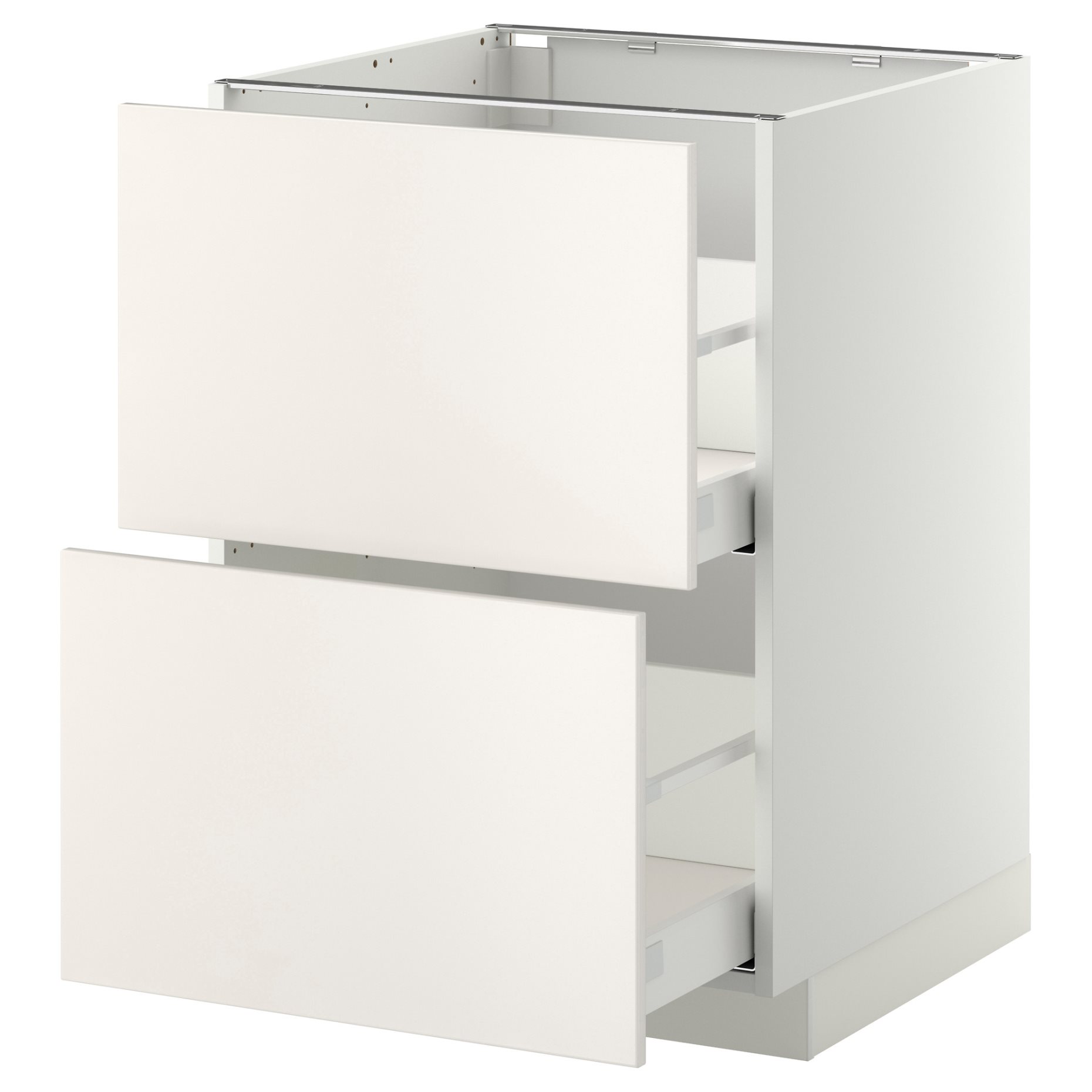 METOD/MAXIMERA, base cabinet 2 fronts/2 high drawers, 991.044.33