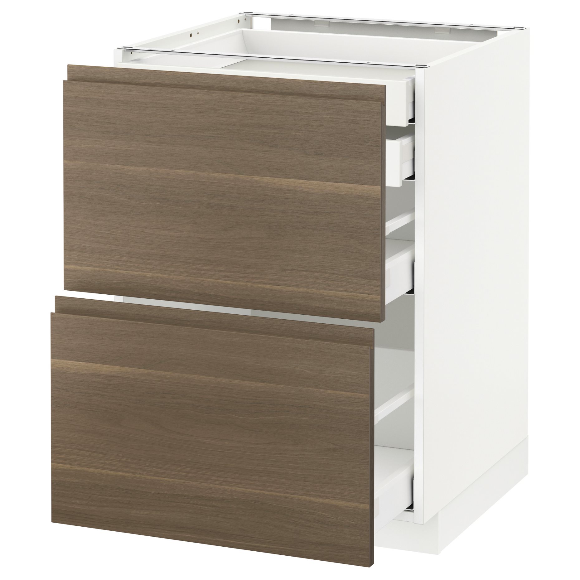 METOD/MAXIMERA, base cabinet 2 fronts/2 low/1 medium/1 high drawer, 991.314.84
