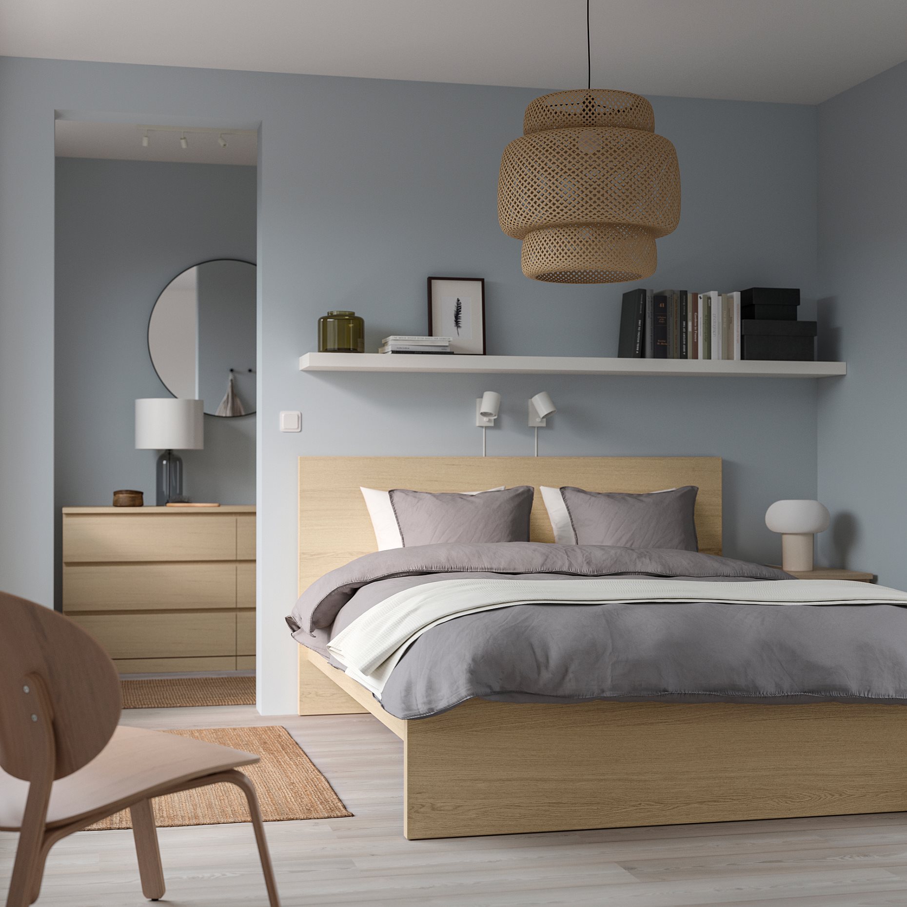 MALM, bed frame/high, 180X200 cm, 991.751.71