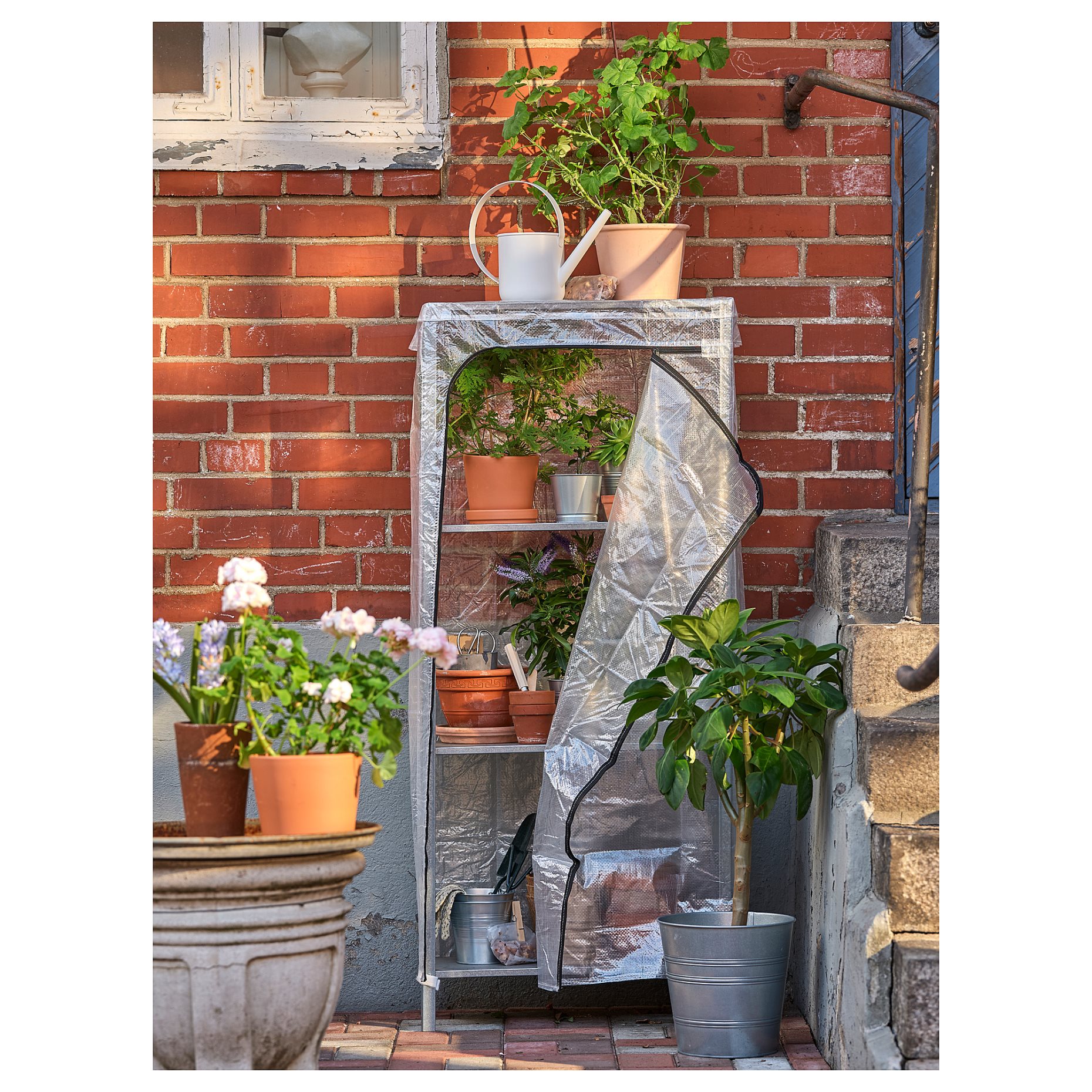 HYLLIS, shelving unit with cover, 60x27x140 cm, 992.917.45
