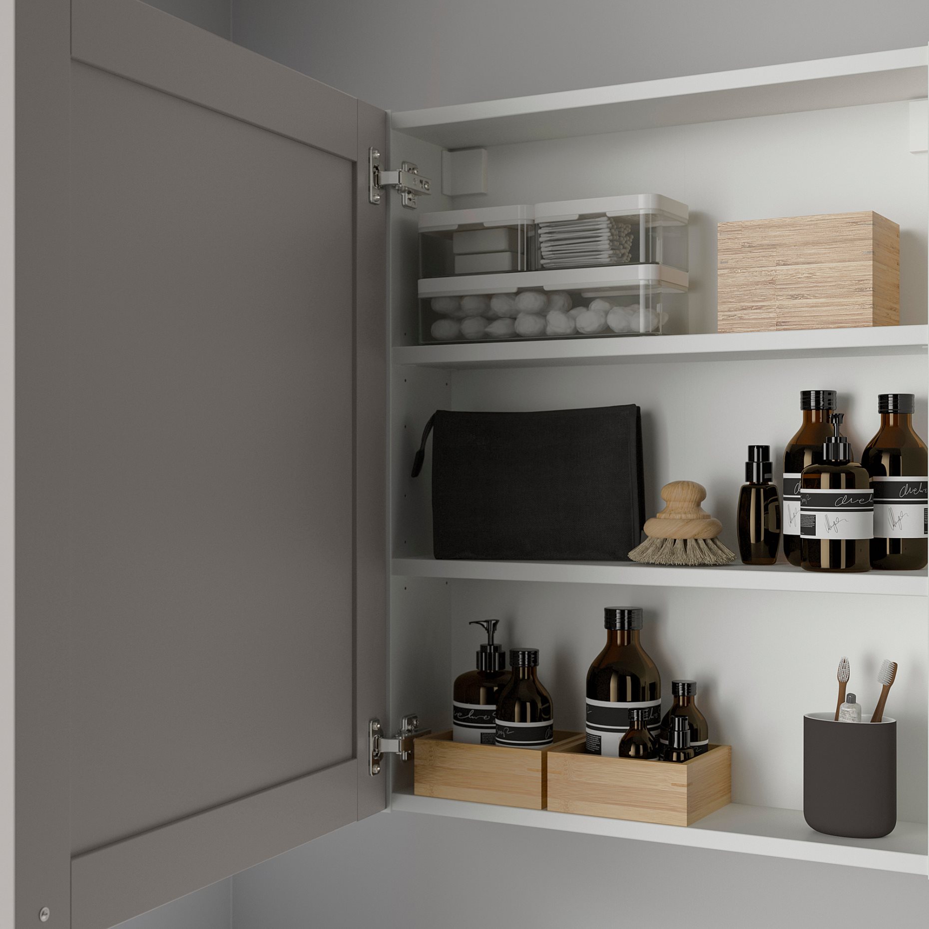 ENHET, wall cabinet with 2 shelves/door, 993.236.66