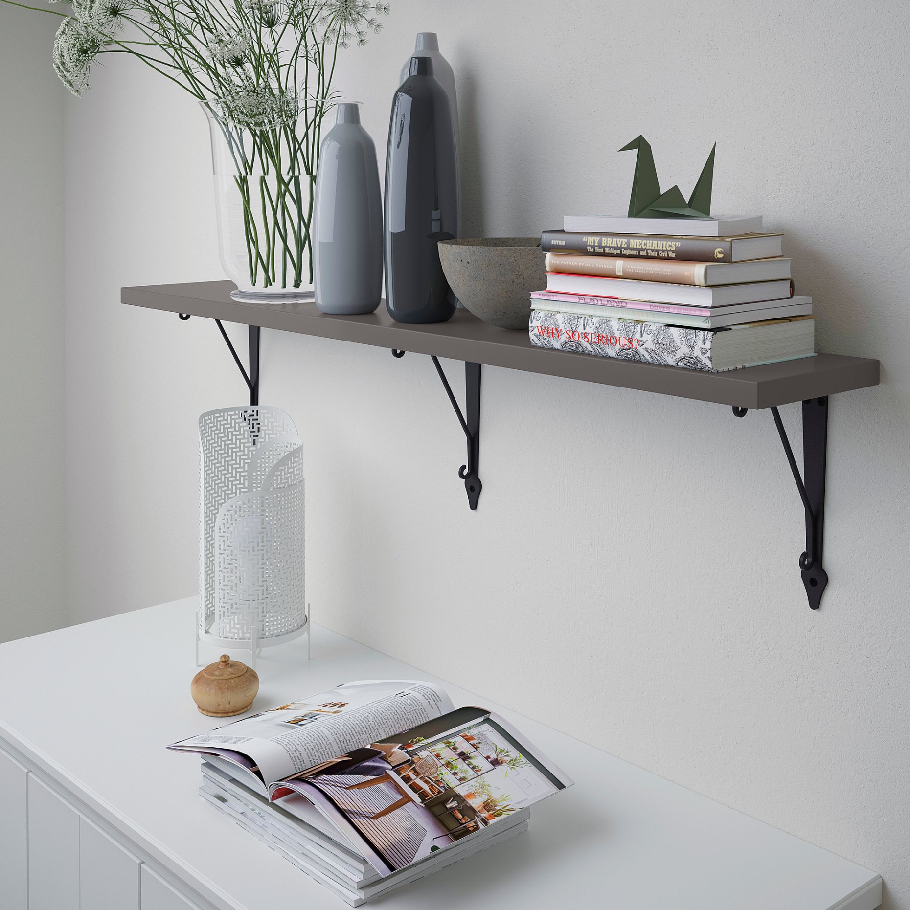 BERGSHULT/KROKSHULT, ράφι τοίχου, 993.260.52