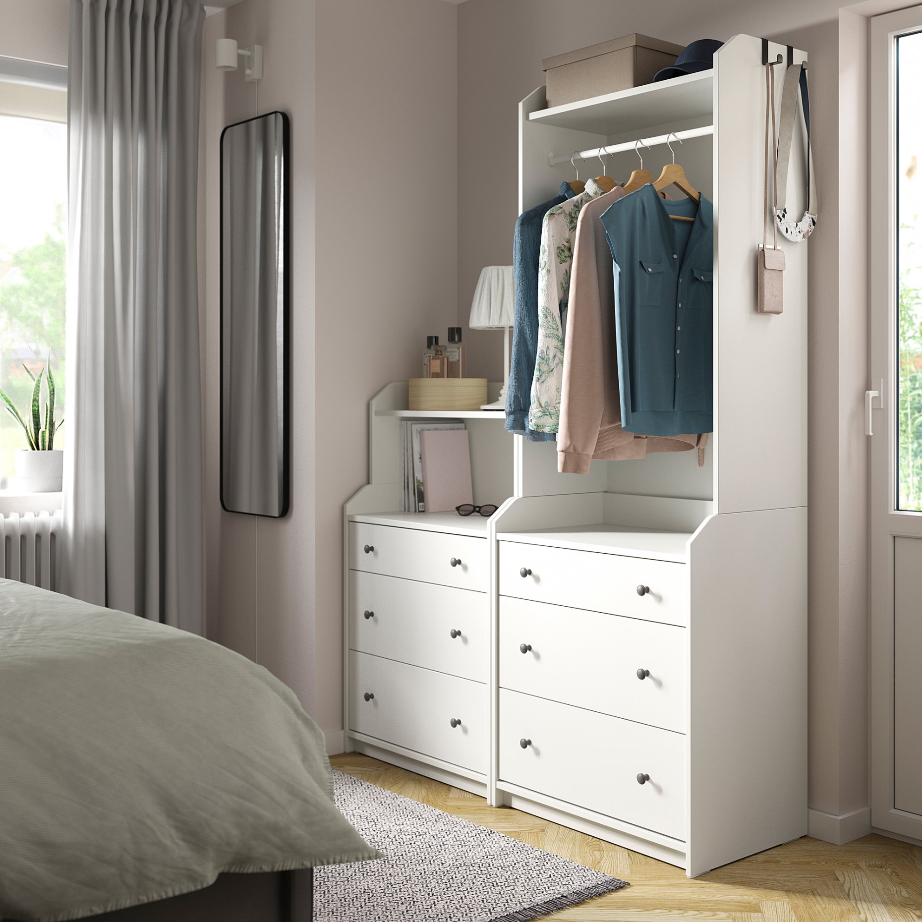 HAUGA, σύνθεση αποθήκευσης, 140X199 cm, 993.881.44