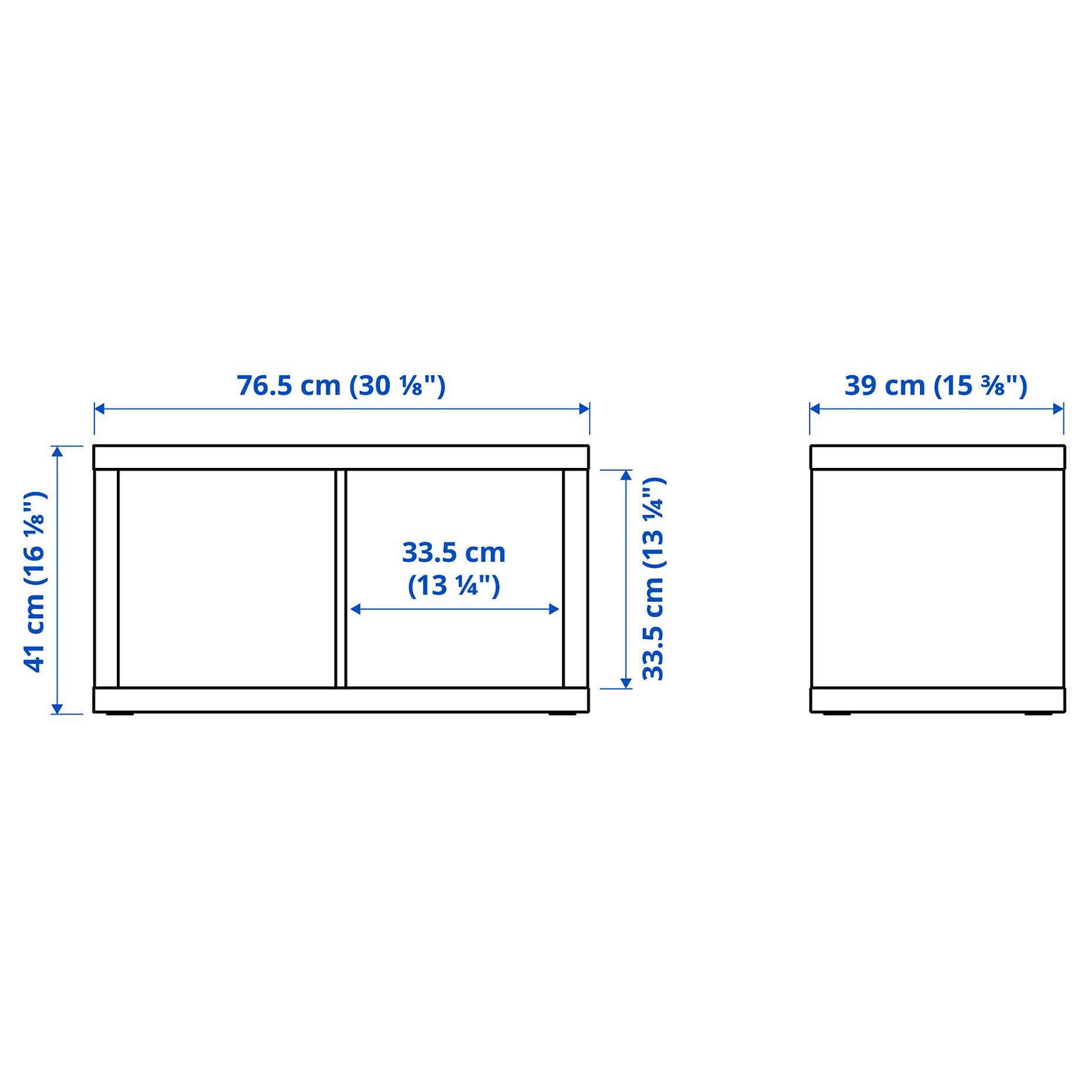KALLAX/LACK, storage combination with 2 shelves, 266x39x147 cm, 993.987.27
