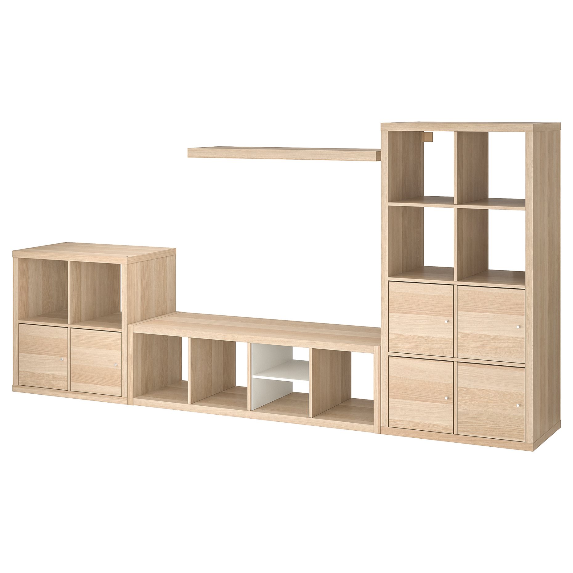 KALLAX/LACK, storage combination with shelf, 301x39x147 cm, 993.987.32