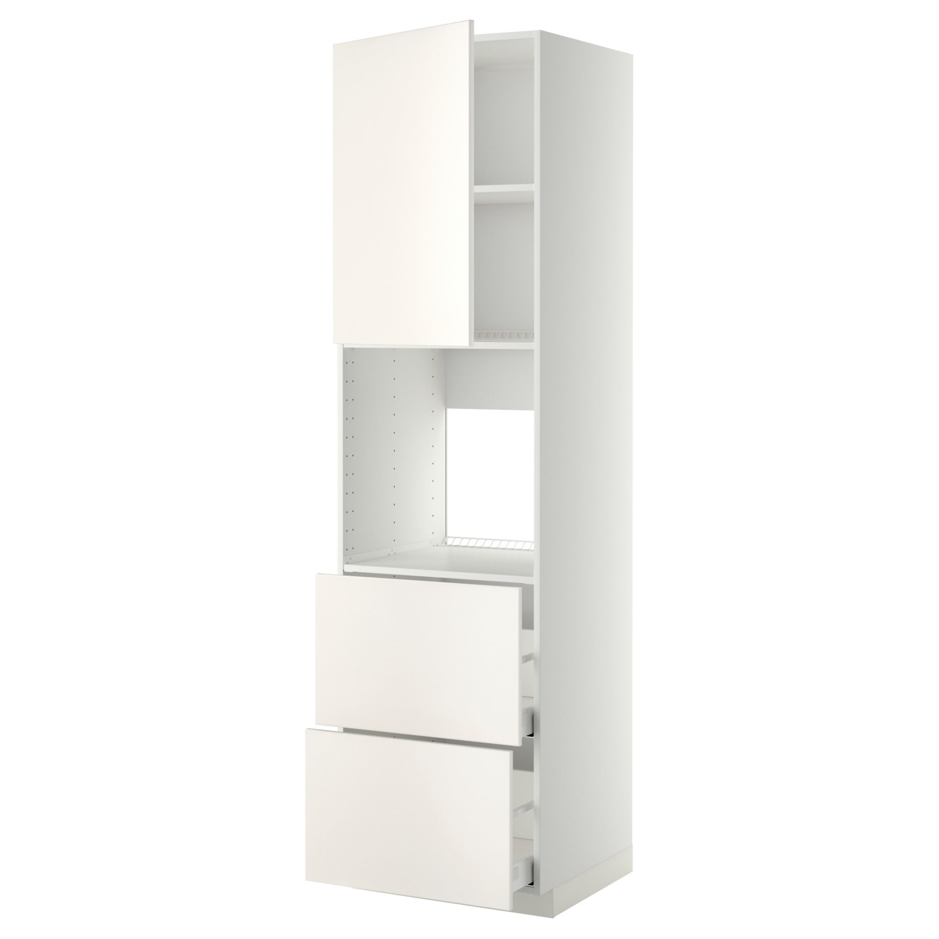 METOD, high cabinet for oven with door/2 fronts/2 high drawers, 60x60x220 cm, 994.562.46