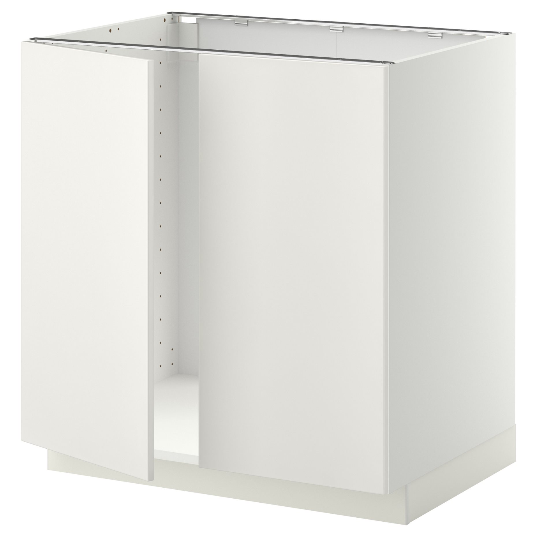 METOD, base cabinet for sink/2 doors, 80x60 cm, 994.564.30