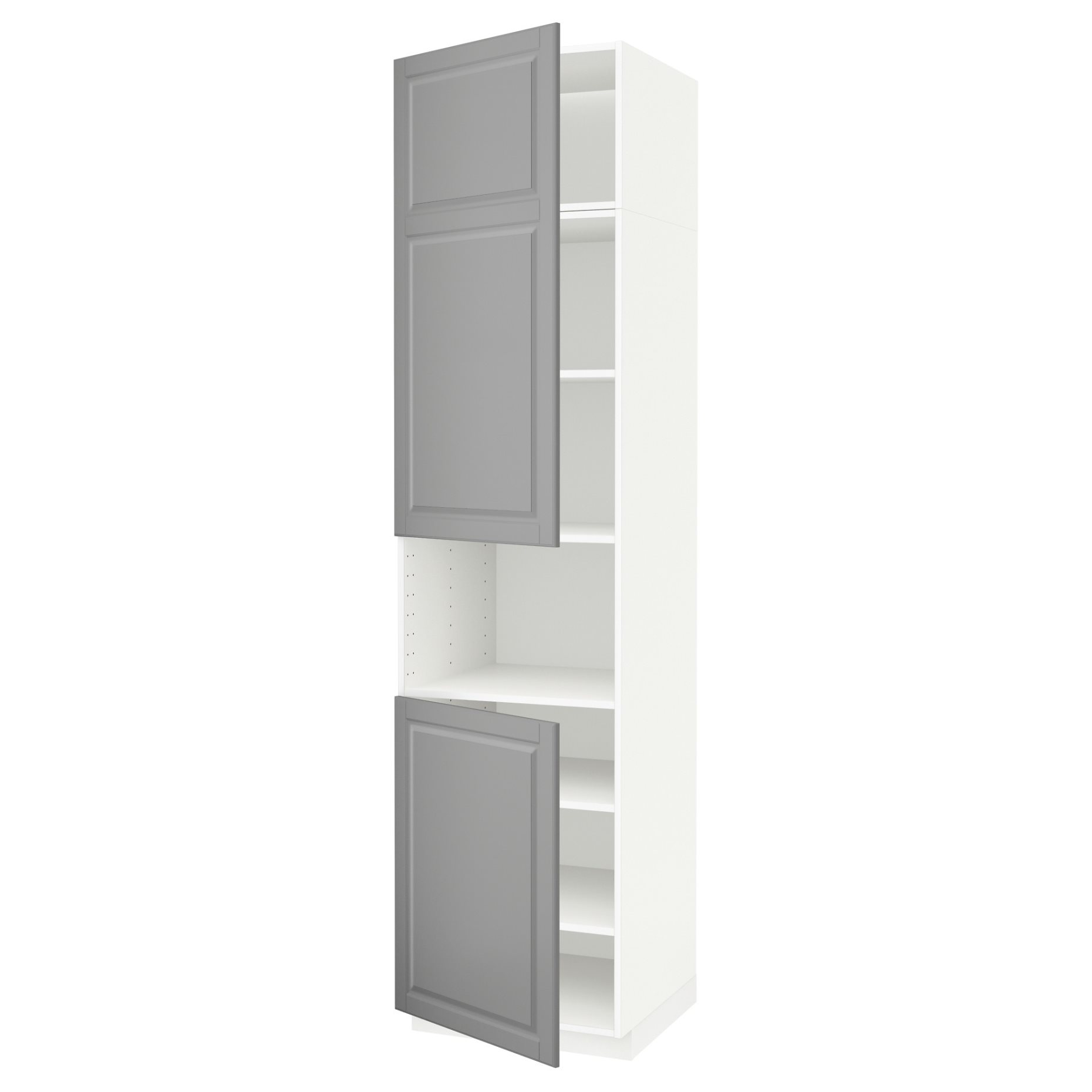 METOD, high cabinet for microwave with 2 doors/shelves, 60x60x240 cm, 994.578.68