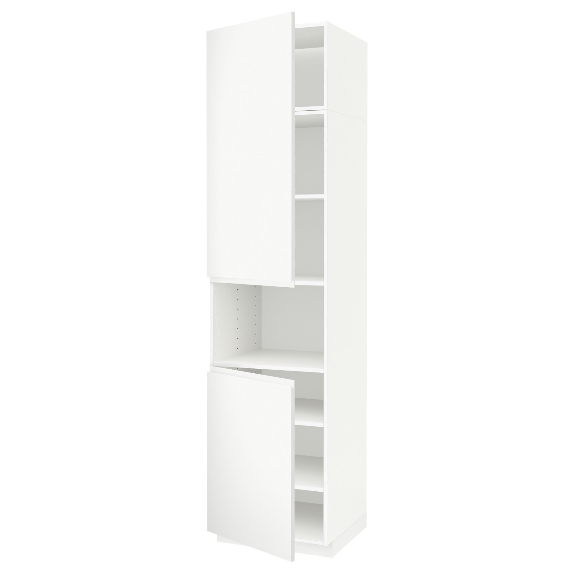 METOD, high cabinet for microwave with 2 doors/shelves, 60x60x240 cm, 994.586.36