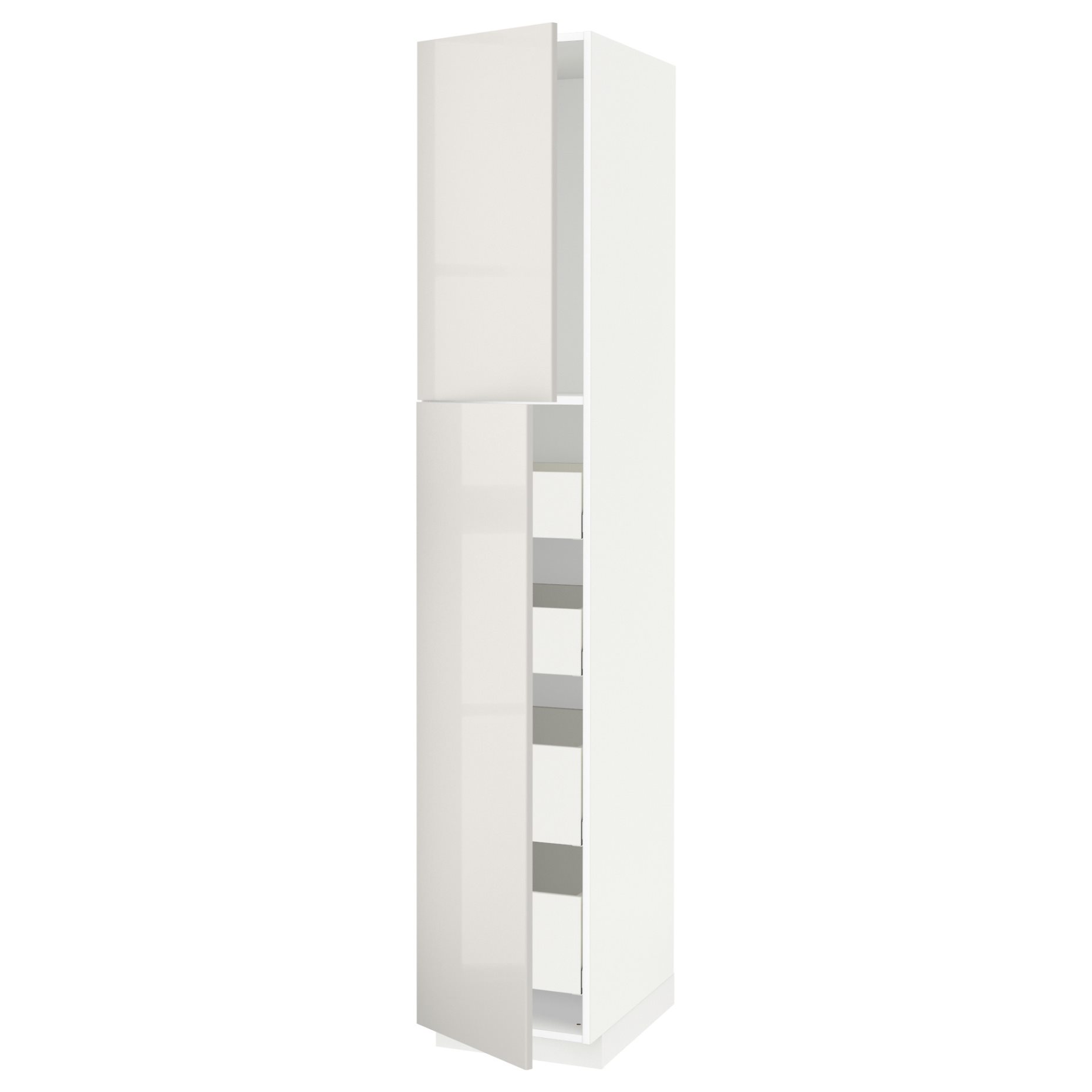 METOD, high cabinet with 2 doors/4 drawers, 40x60x220 cm, 994.649.96