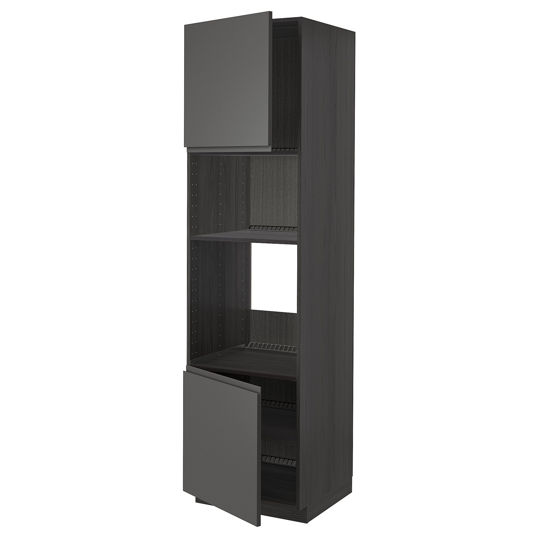 METOD, high cabinet for oven/microwave with 2 doors/shelves, 60x60x220 cm, 994.654.63