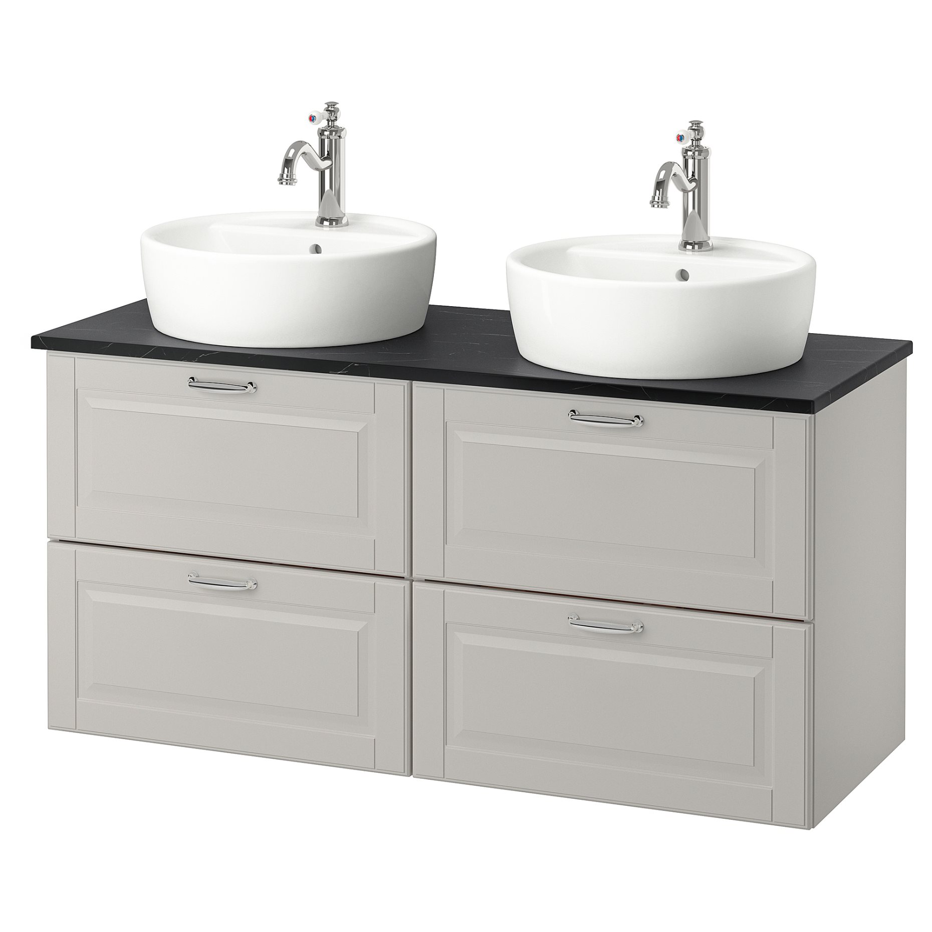 GODMORGON/TOLKEN/TORNVIKEN, βάση νιπτήρα με πάγκο/νιπτήρα 45, 122x49x74 cm, 994.853.76